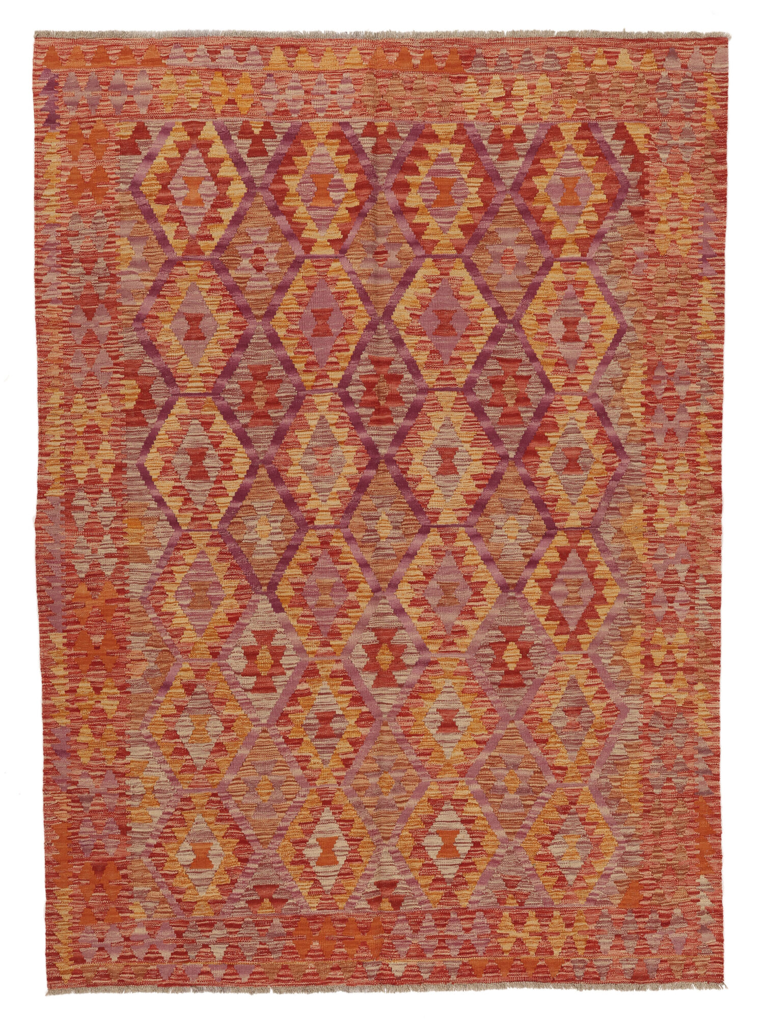 
    Kilim Afghan Old style - Dark red - 177 x 245 cm
  