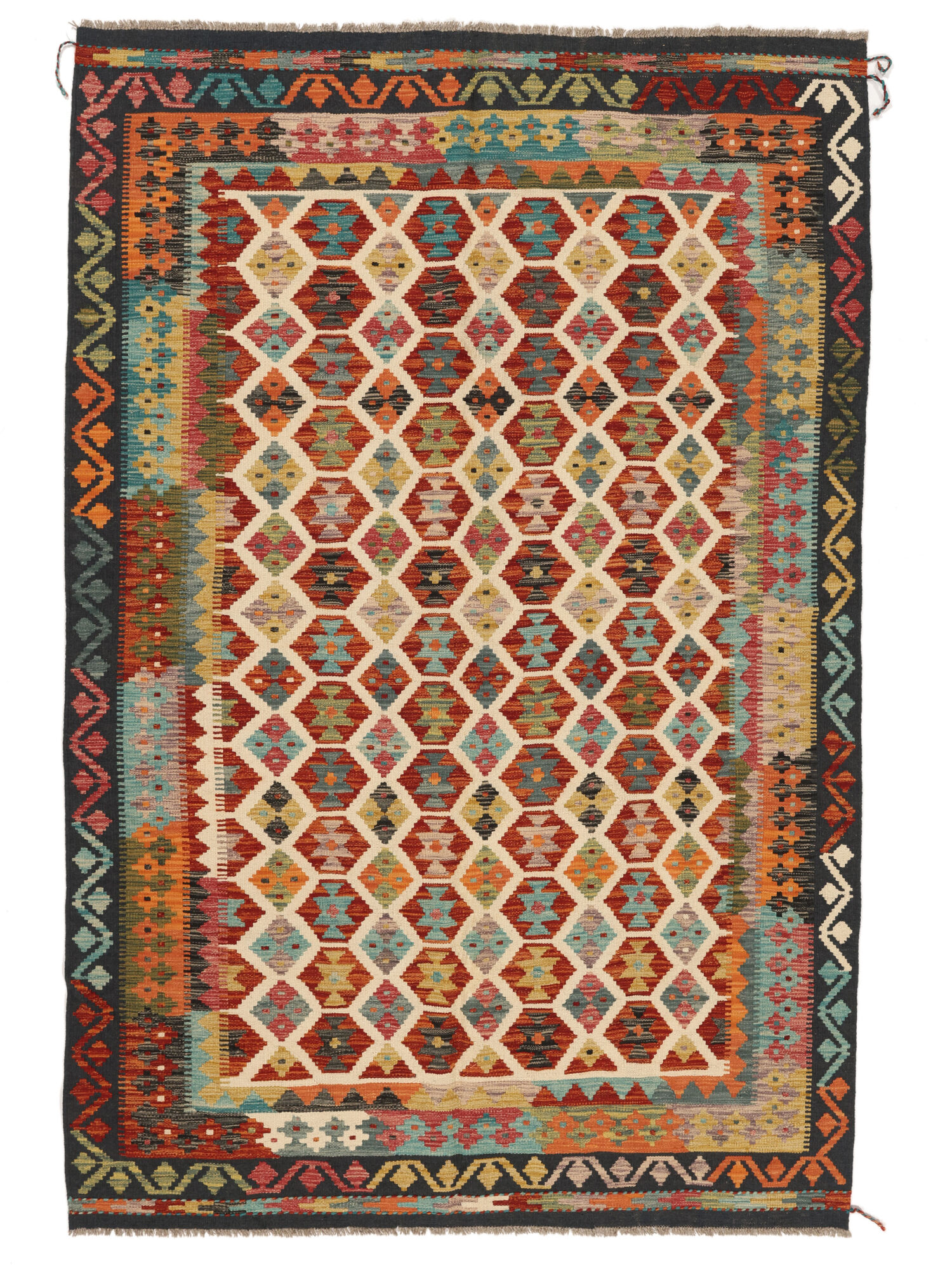 Kelim Afghan Old Stil Teppich 166×252