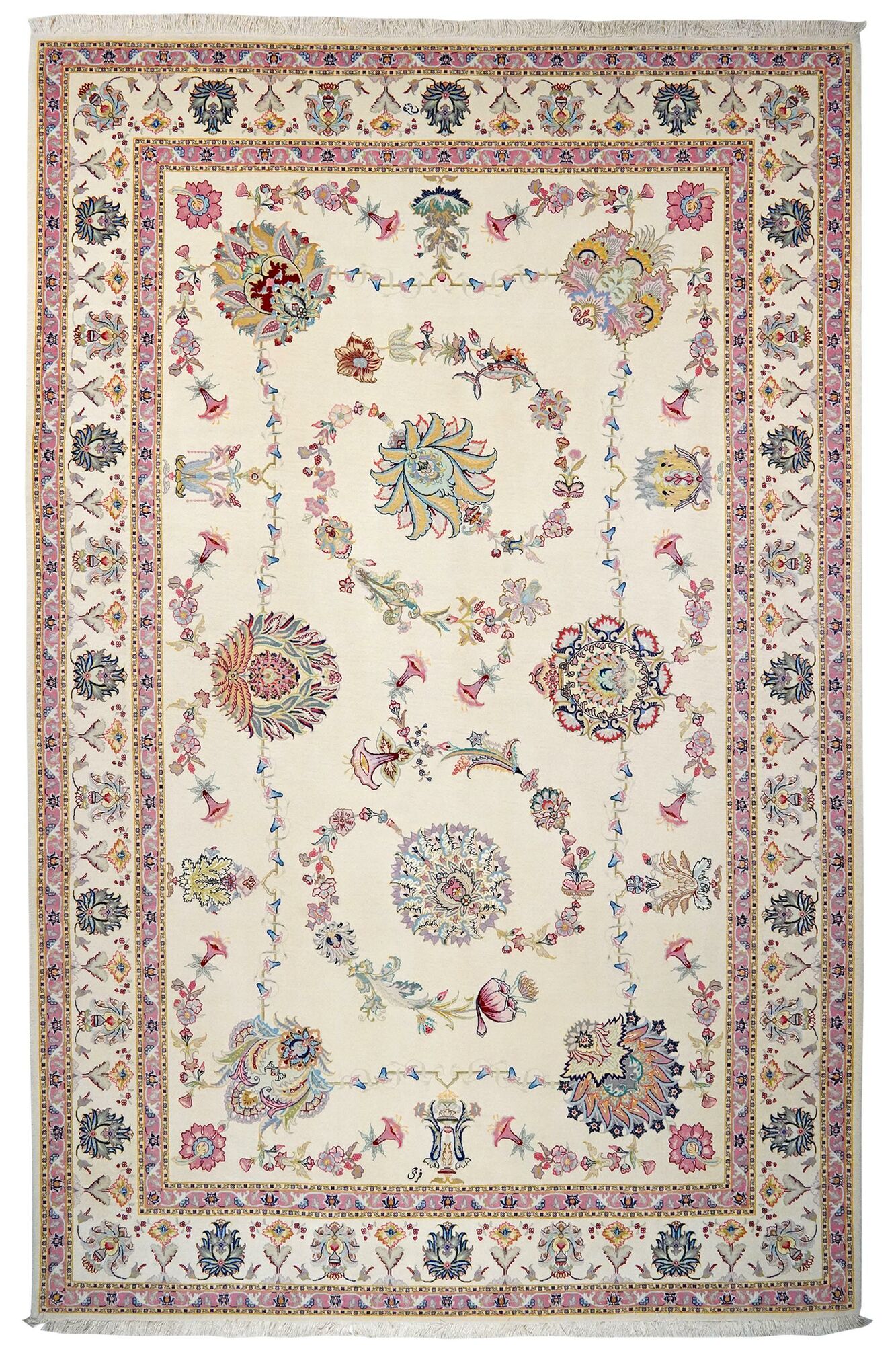 
    Tabriz 50 Raj with silk - Brown - 203 x 312 cm
  