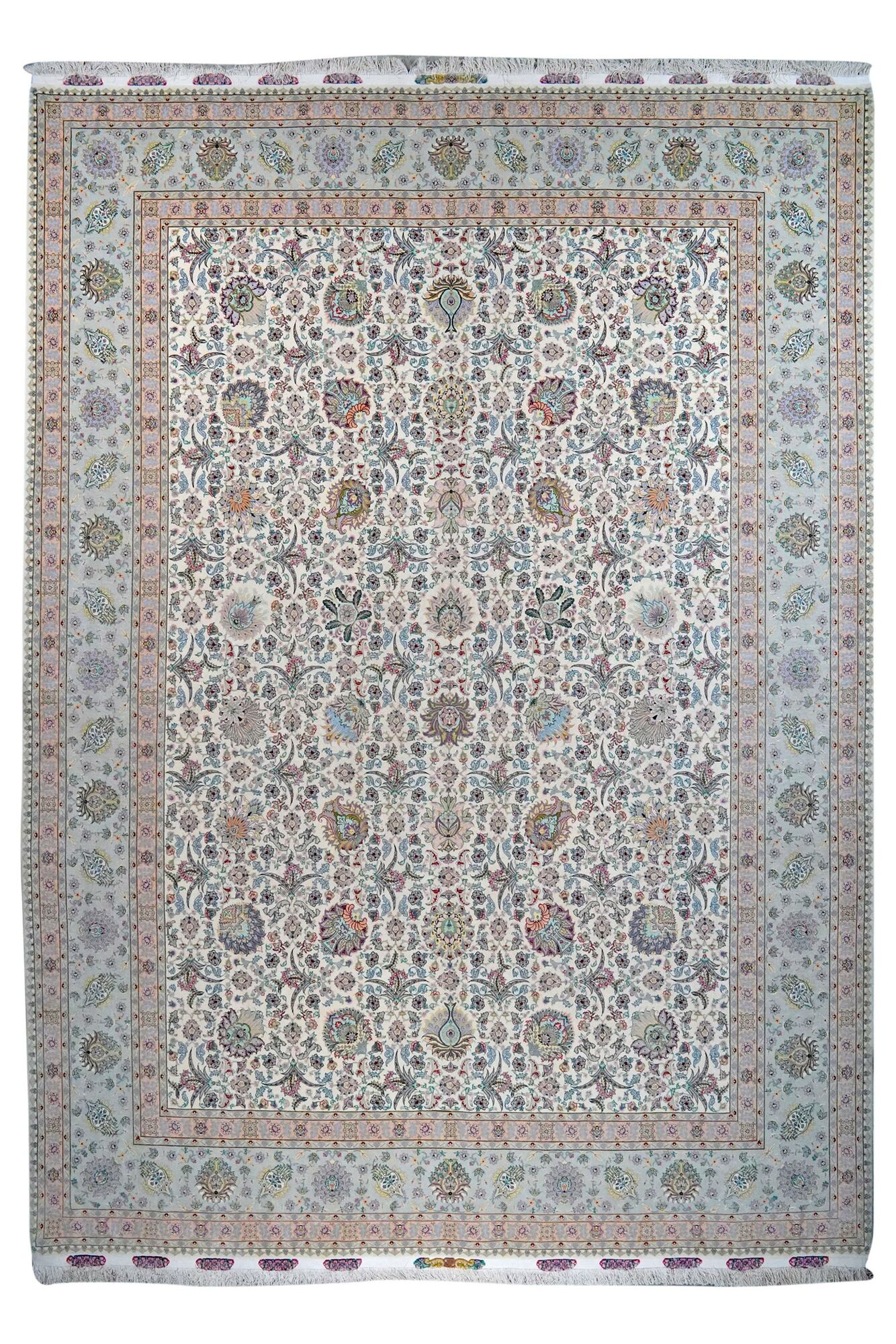 
    Tabriz 60 Raj silk warp - Dark grey - 296 x 407 cm
  