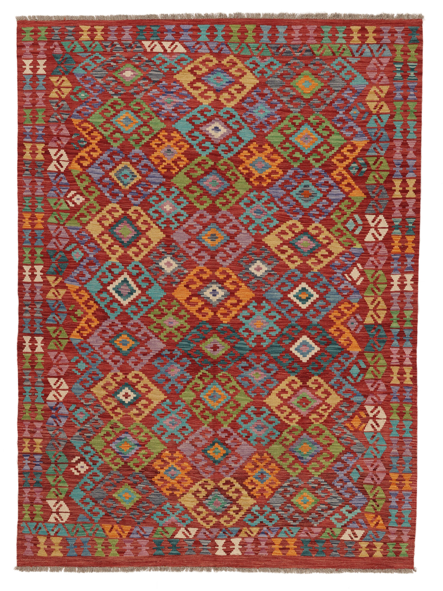 Kelim Afghan Old Stil Teppich 183×247