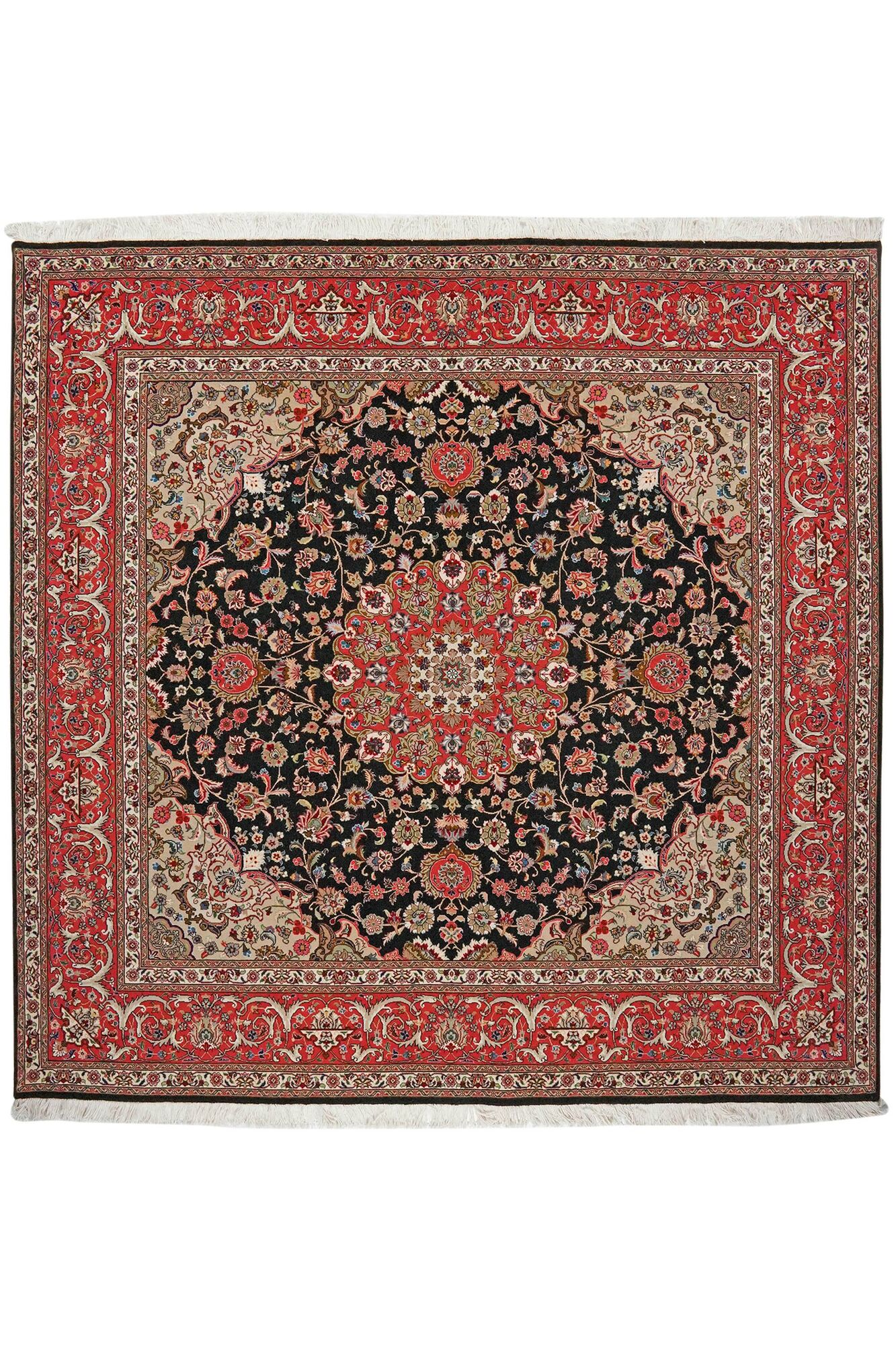 
    Tabriz 50 Raj - Dark red - 205 x 207 cm
  