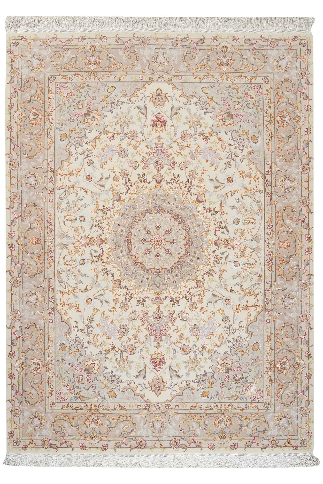 
    Tabriz 50 Raj with silk - Orange - 150 x 205 cm
  