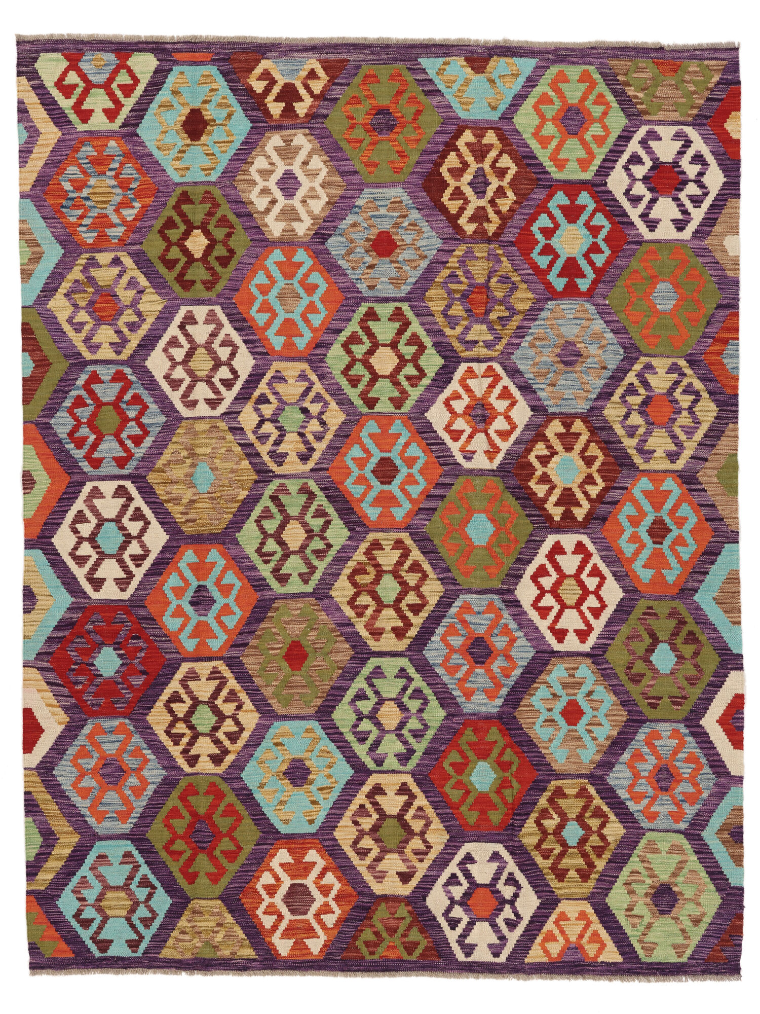 Kelim Afghan Old Stil Teppich 187×240