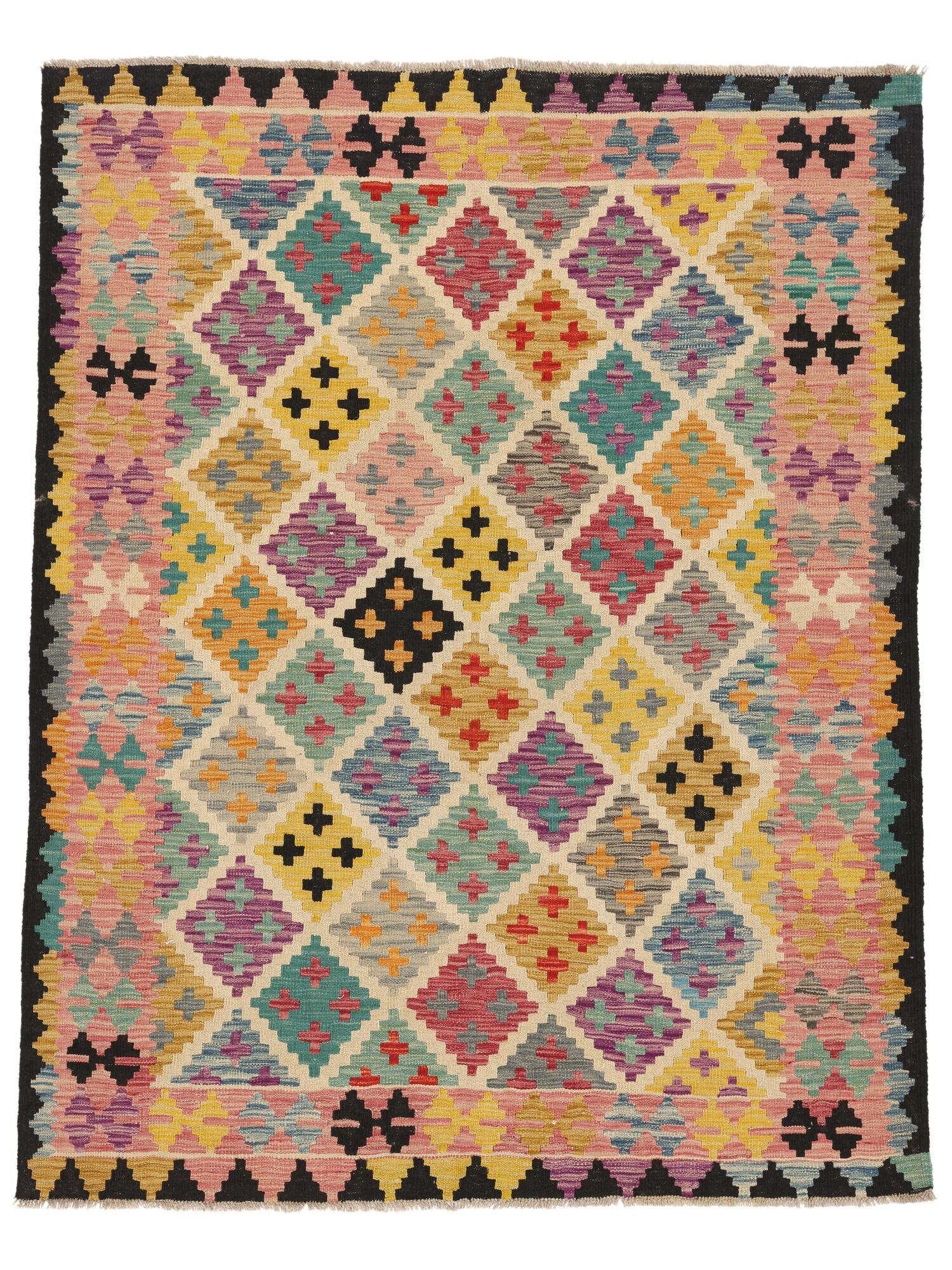 Kelim Afghan Old Stil Teppich 151×195