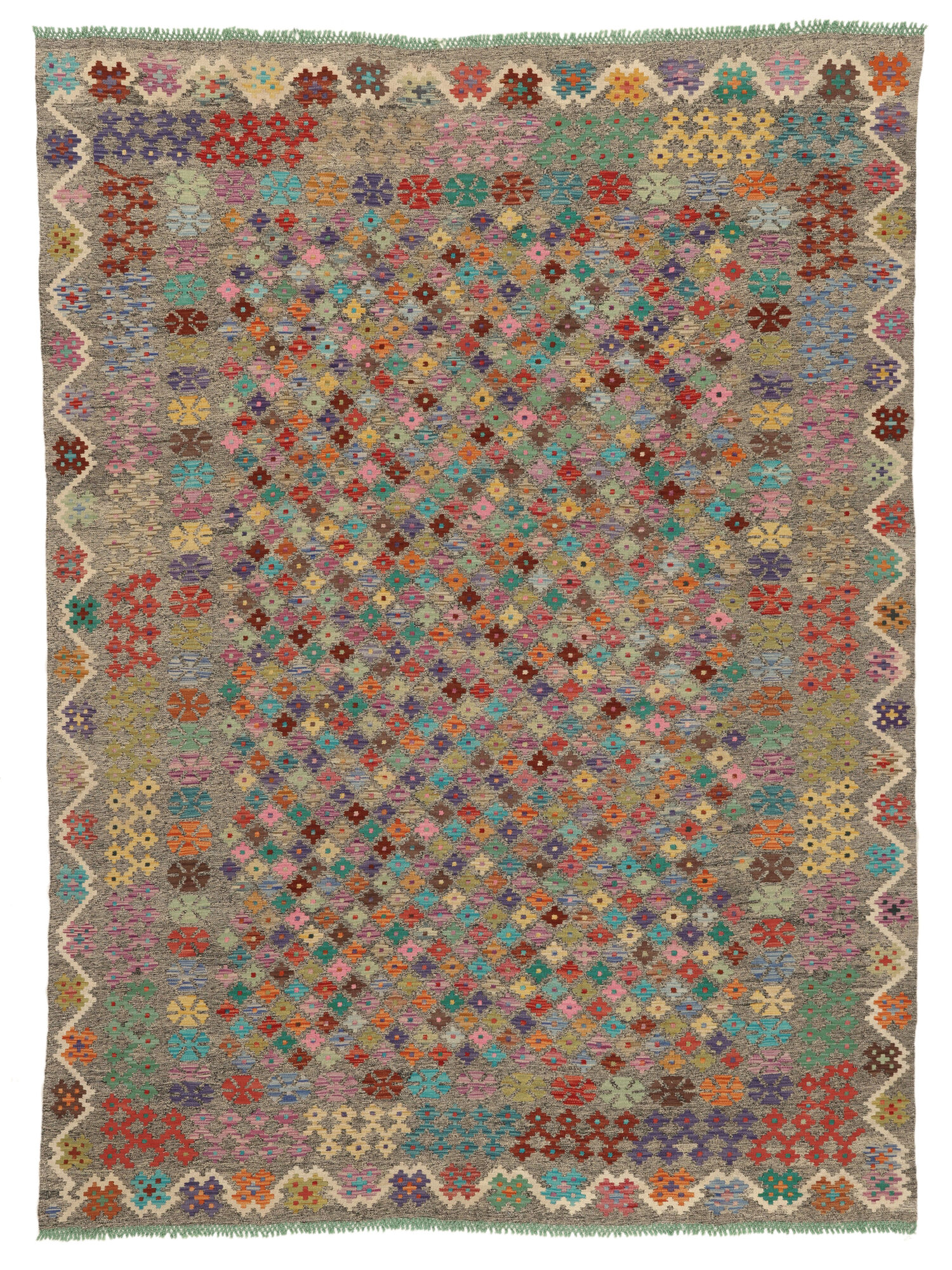 Kelim Afghan Old Stil Teppich 242×336