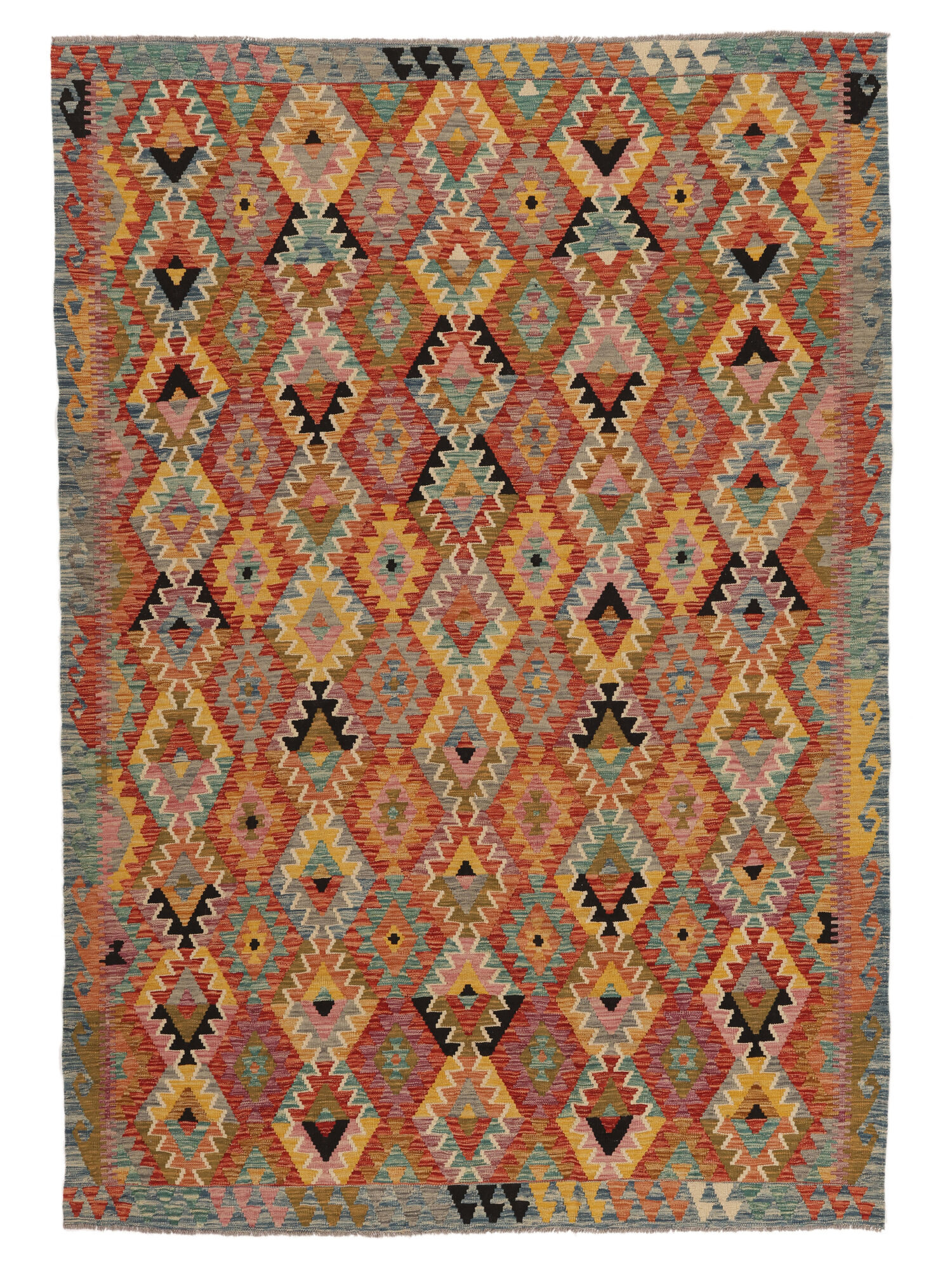Kelim Afghan Old Stil Teppich 204×290