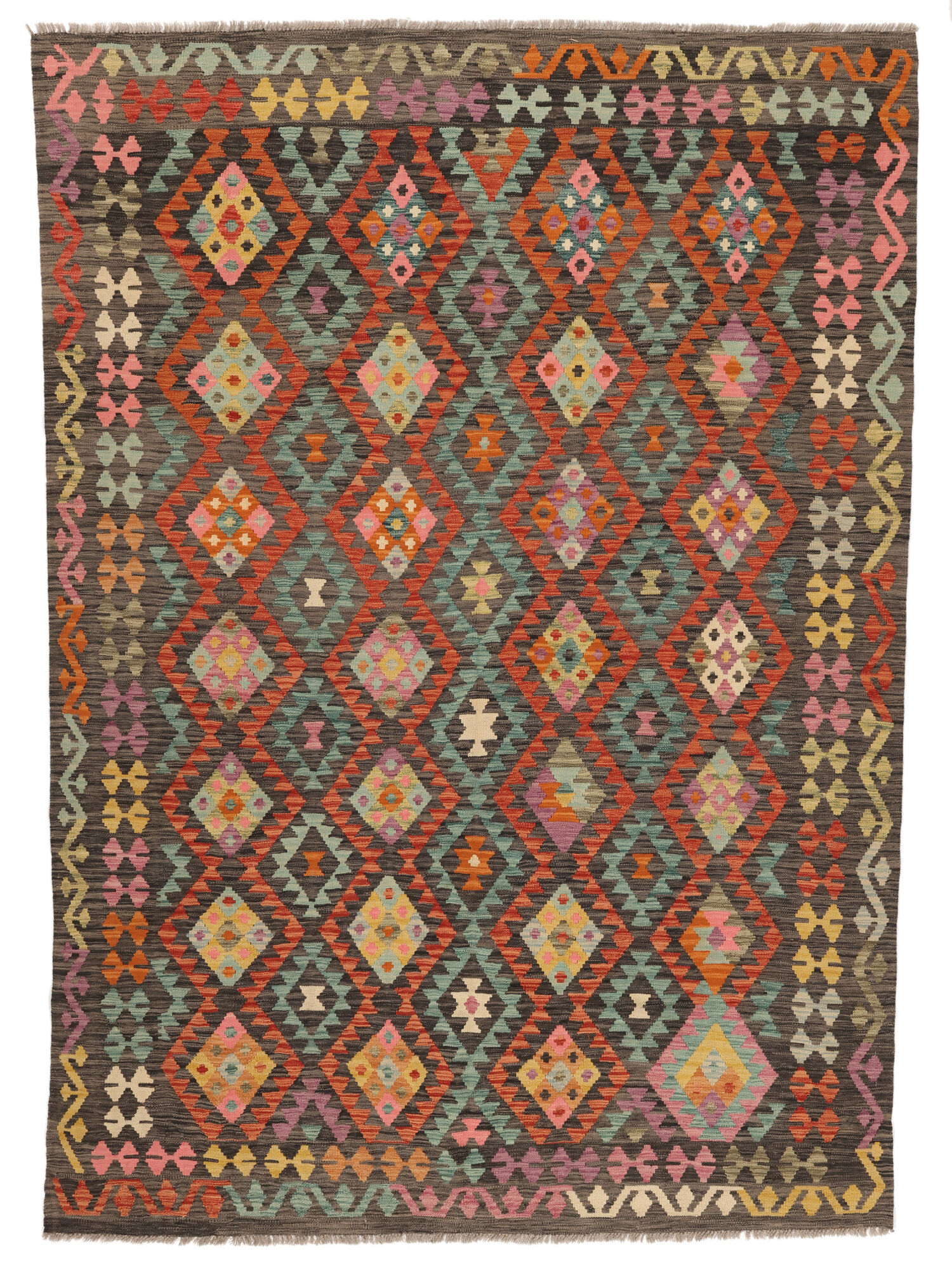 Kelim Afghan Old Stil Teppich 203×289