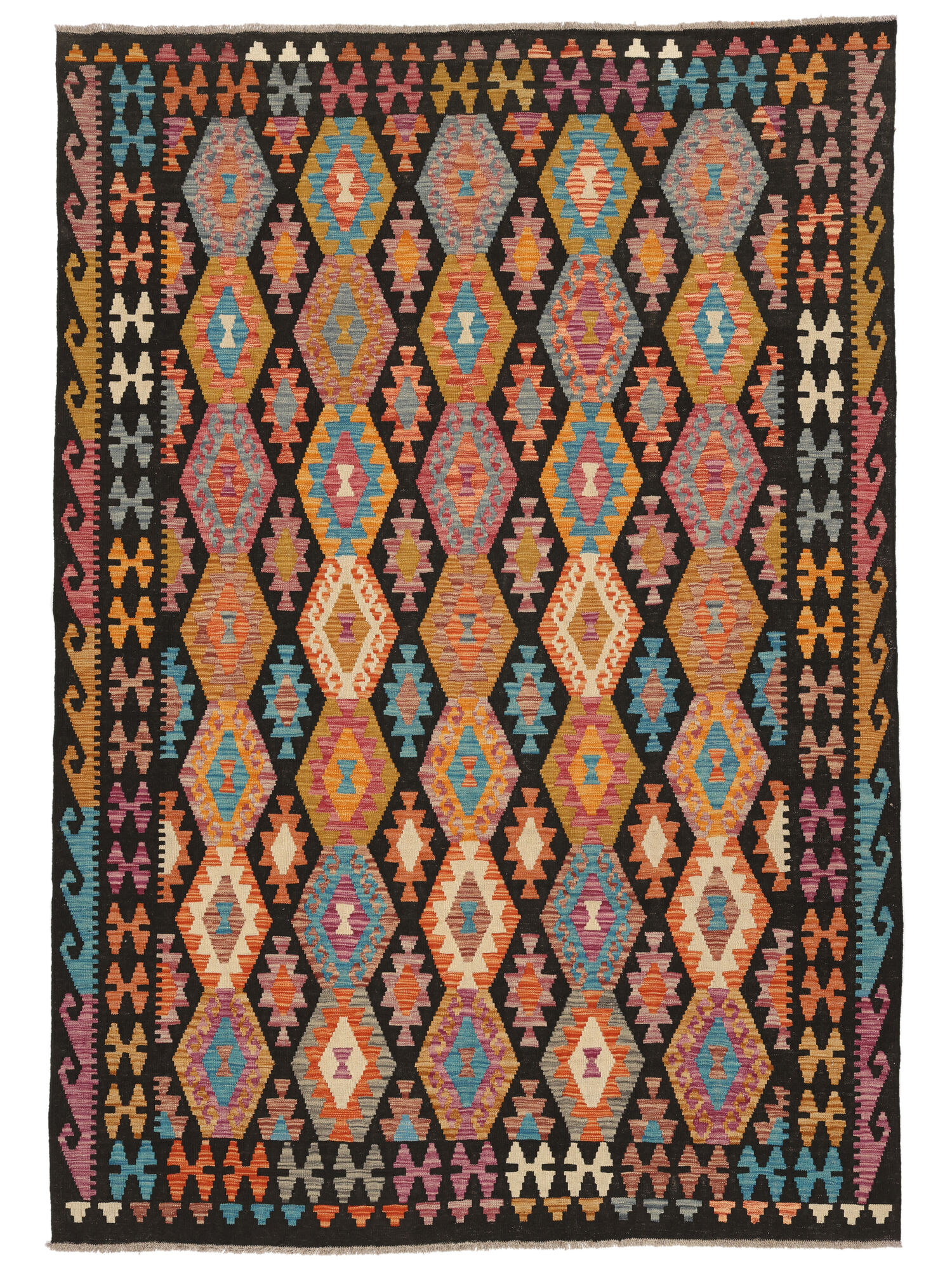 Kelim Afghan Old Stil Teppich 211×301