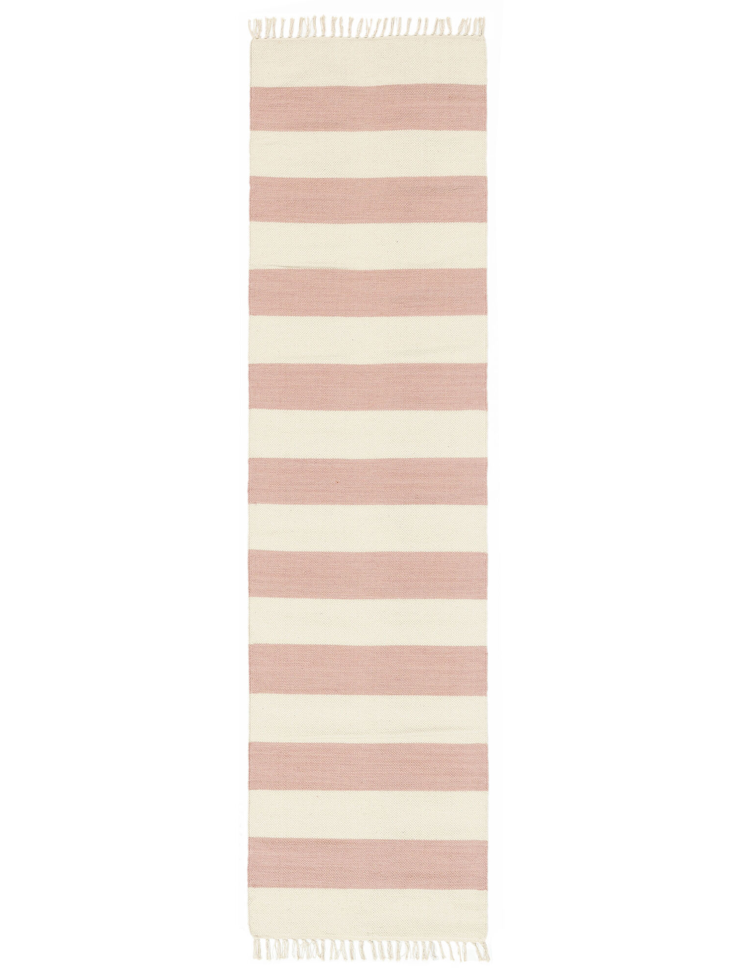 bomull stripe Matta - Rosa 80x300