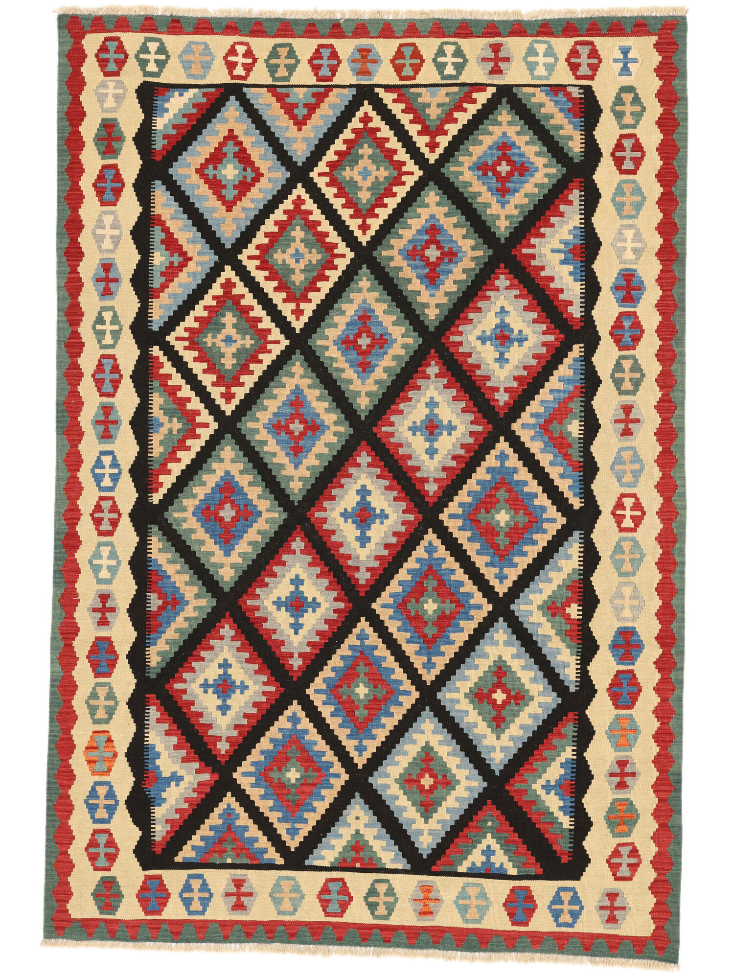 Kelim Ghashghai Teppich 205×301
