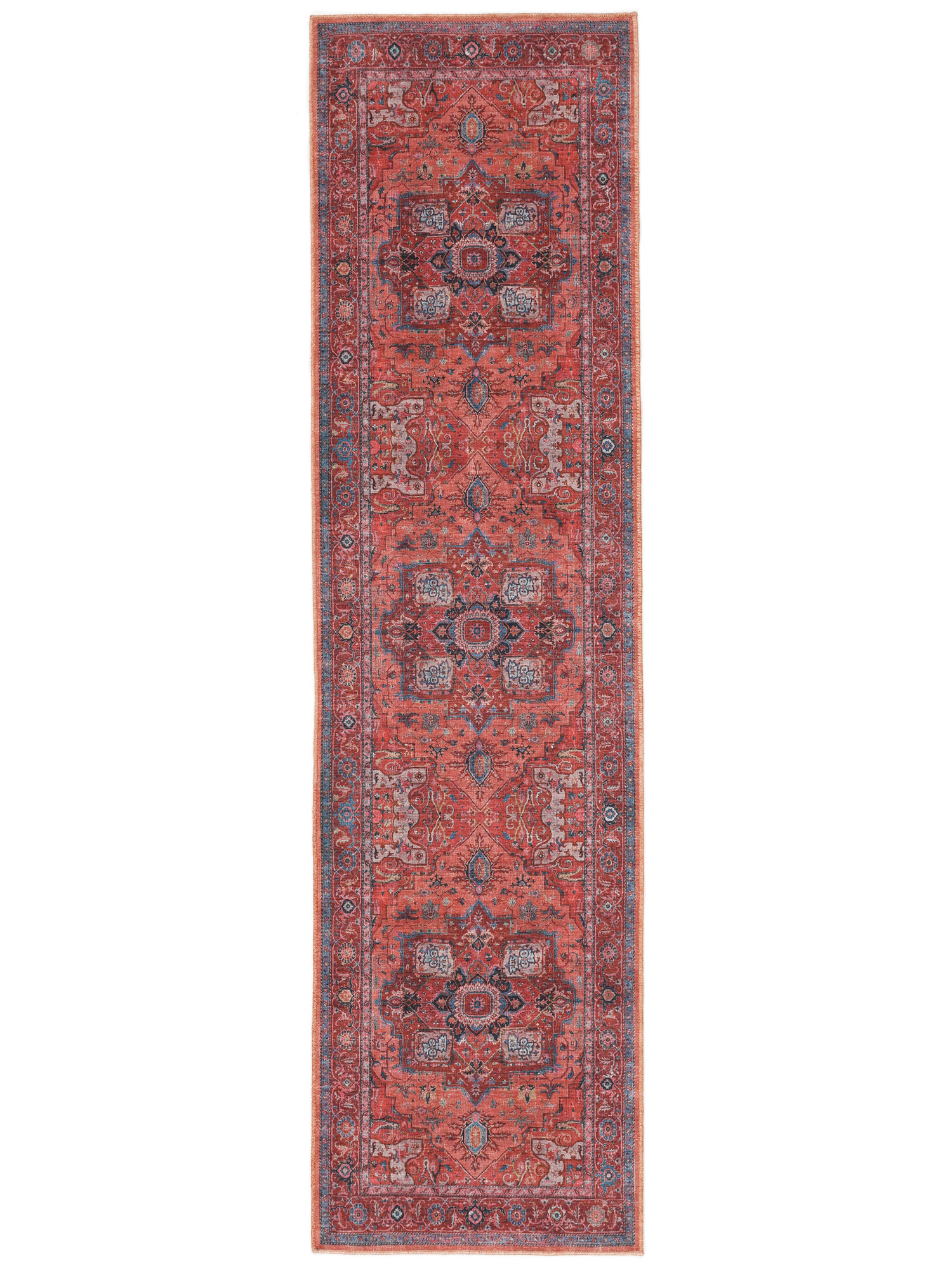 Georgia Oriental Teppich – Rot / Blau 80×300