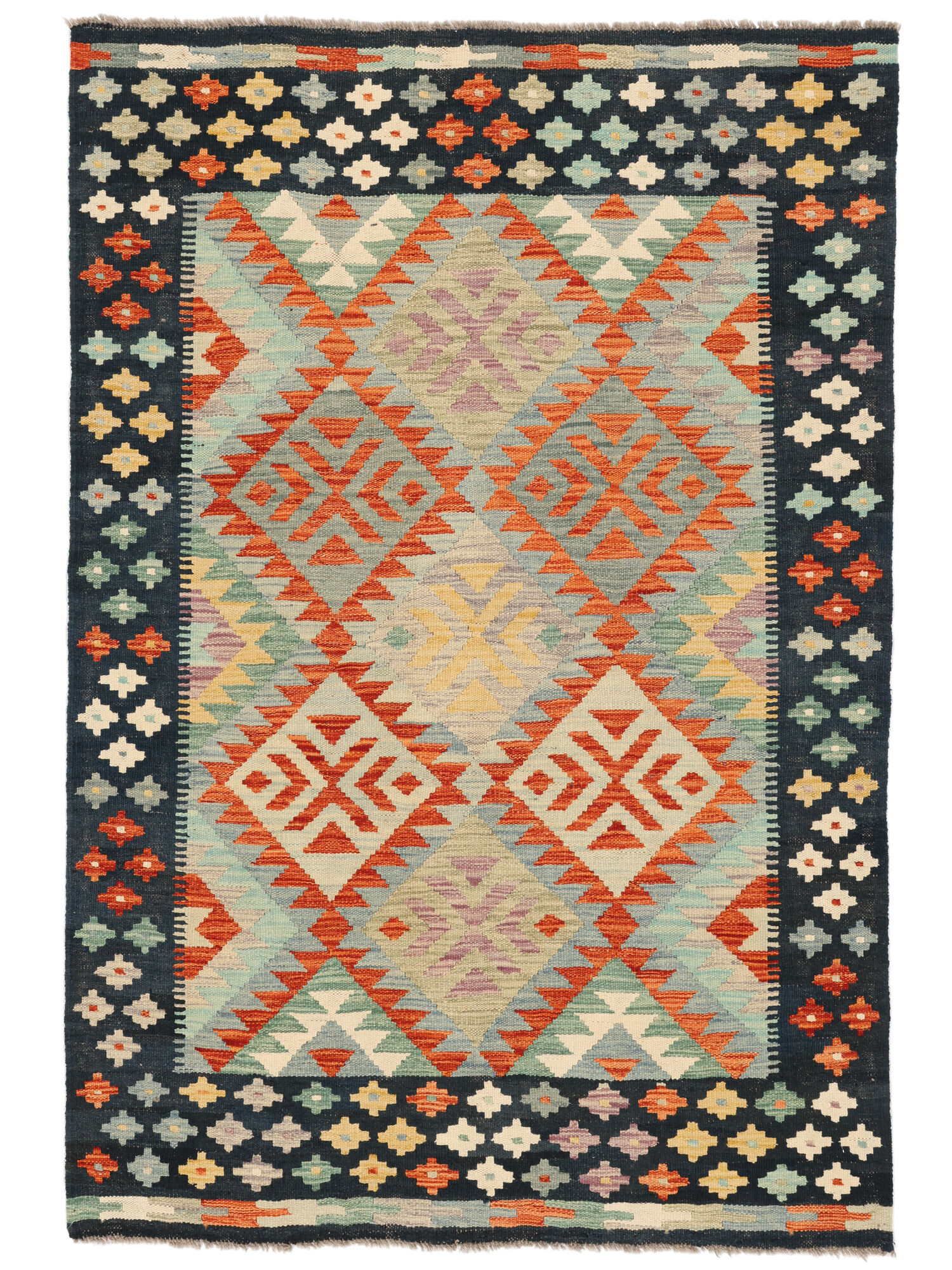 Kelim Afghan Old Stil Teppich 121×177