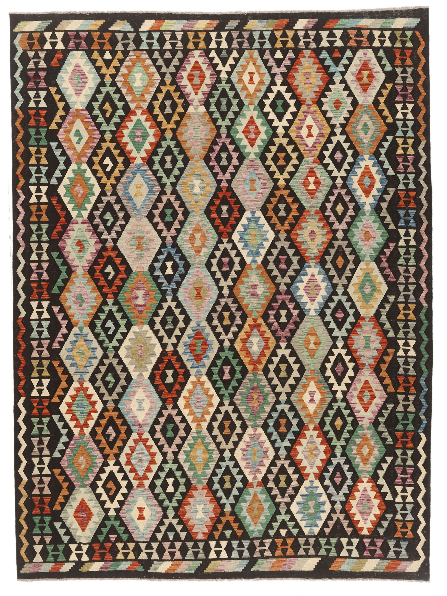 Kelim Afghan Old Stil Teppich 257×347