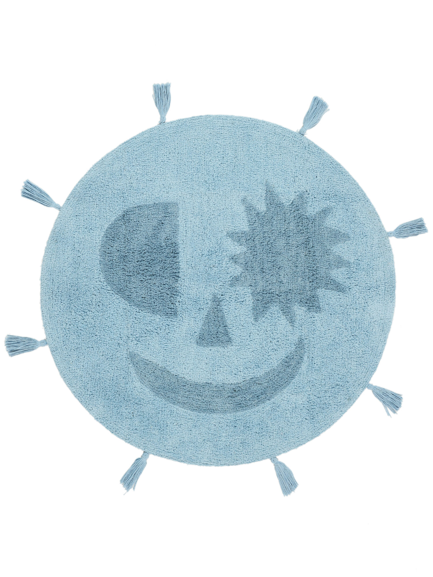 Smiley Matta - Ljusblå / Blå Ø 150