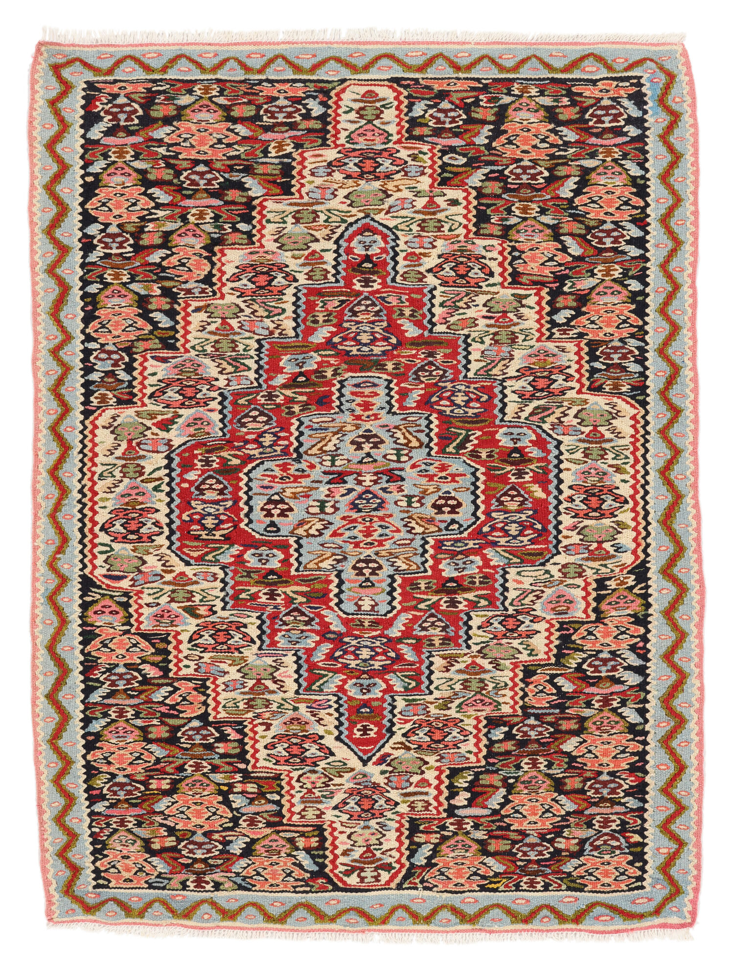 Kelim Senneh Fine Teppich 81×106