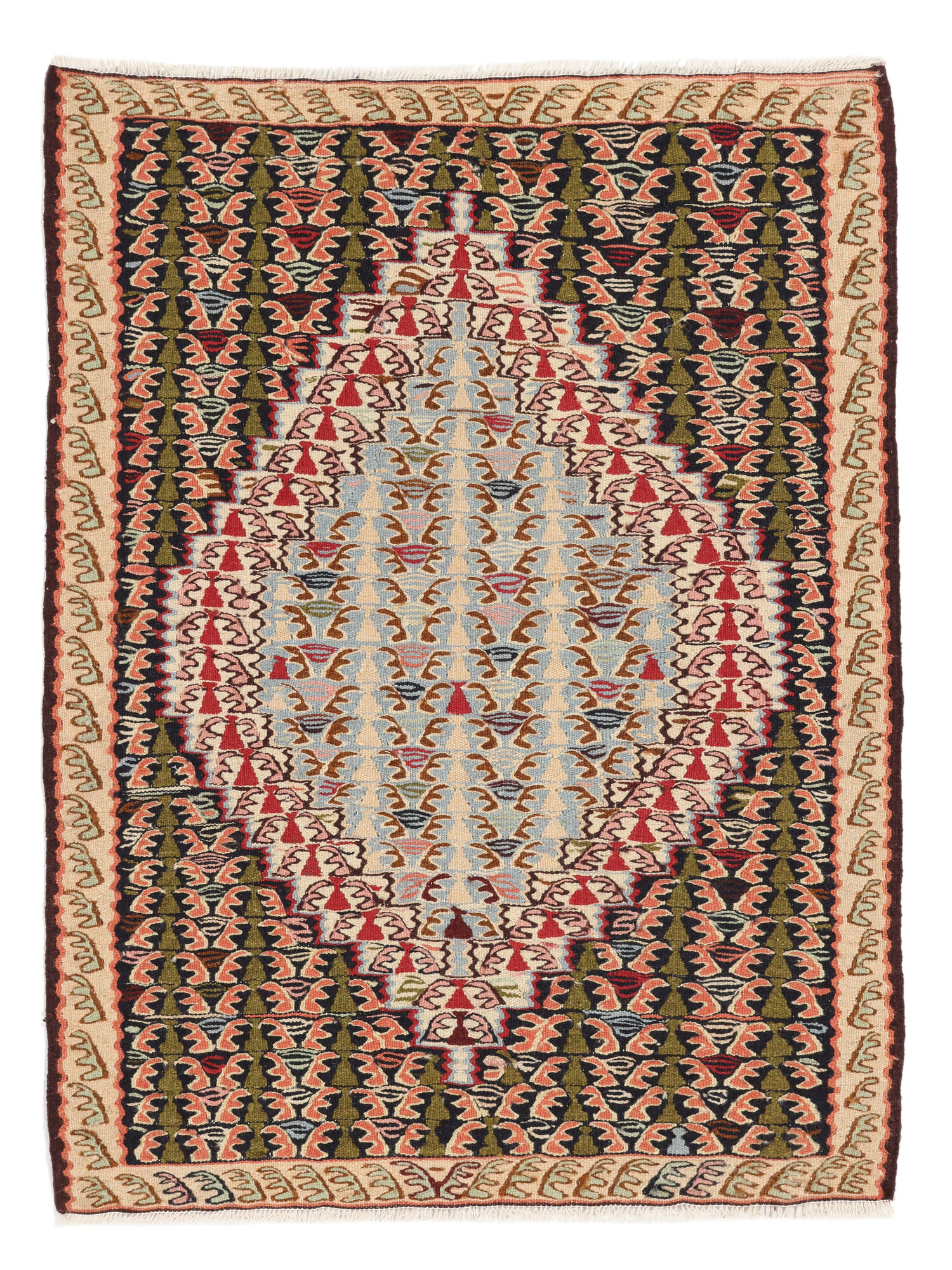Kelim Senneh Fine Teppich 77×101