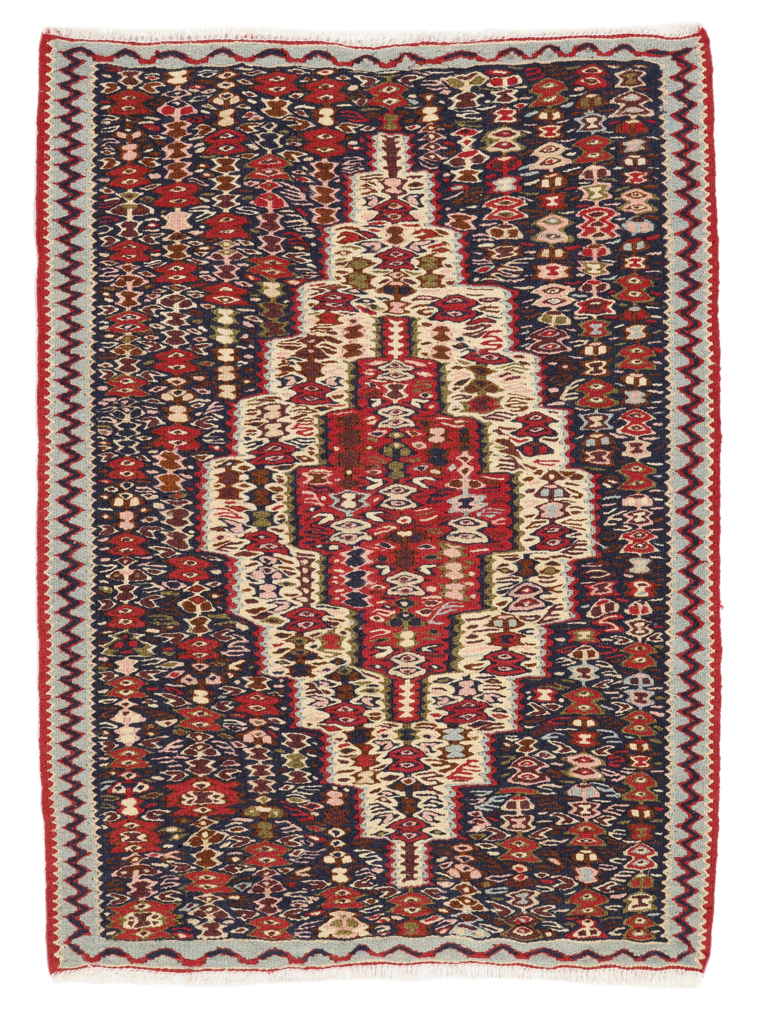 Kelim Senneh Fine Teppich 77×108