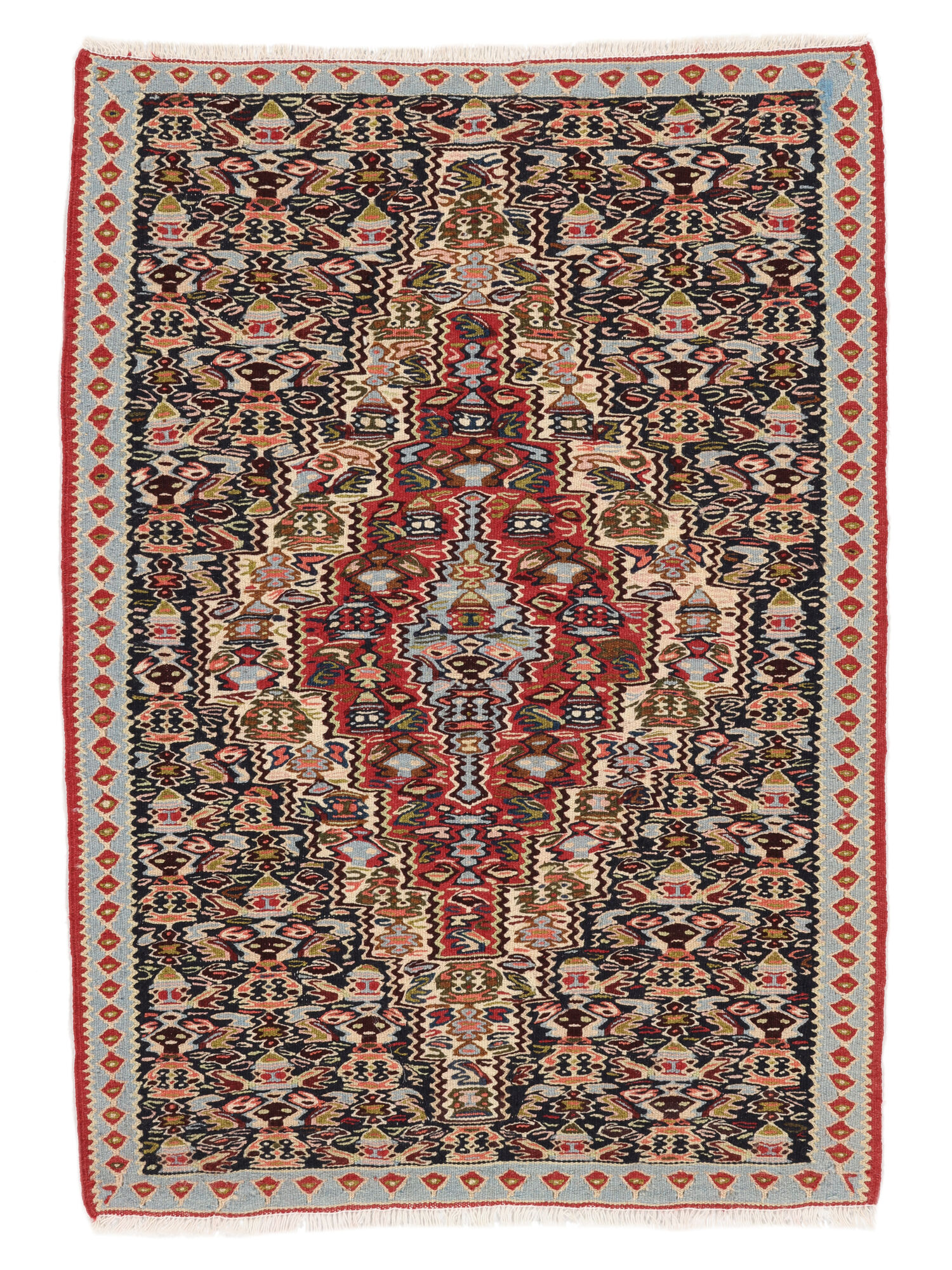 Kelim Senneh Fine Teppich 77×109