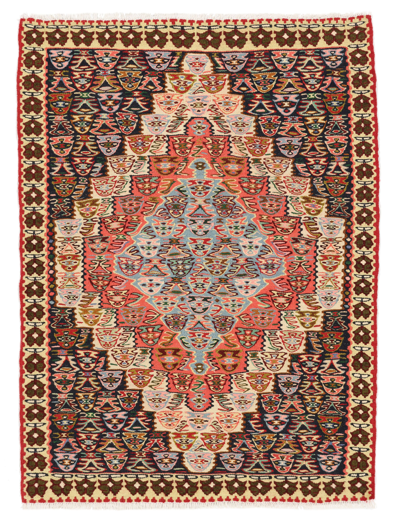 Kelim Senneh Fine Teppich 82×110