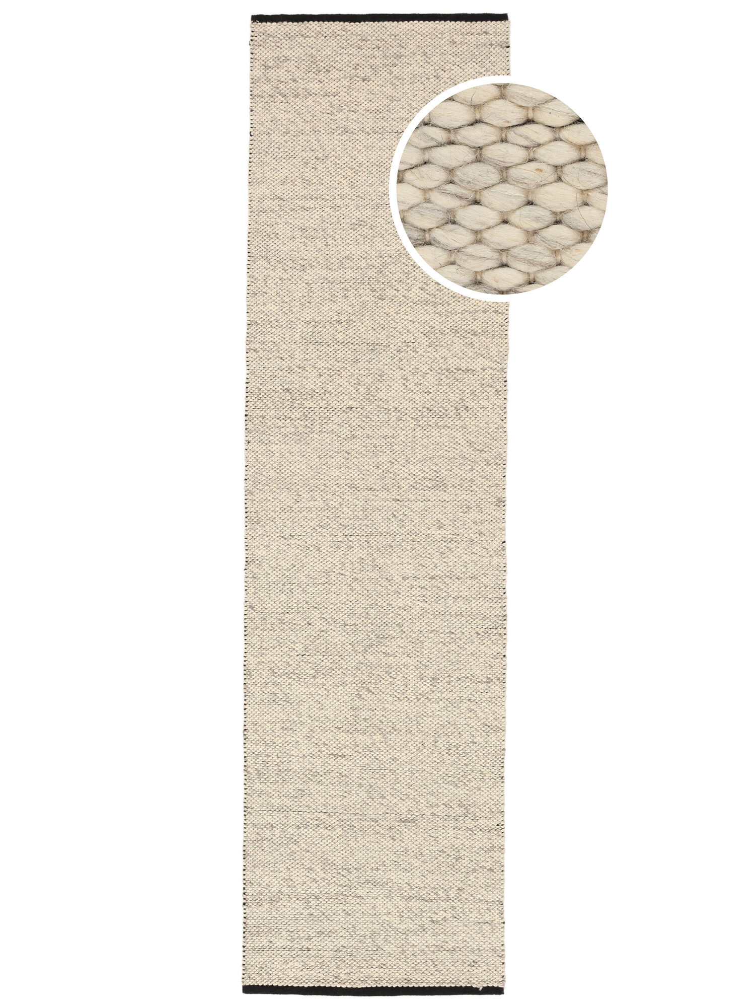 Umea Matta - Ljusbeige / Svart 80x300