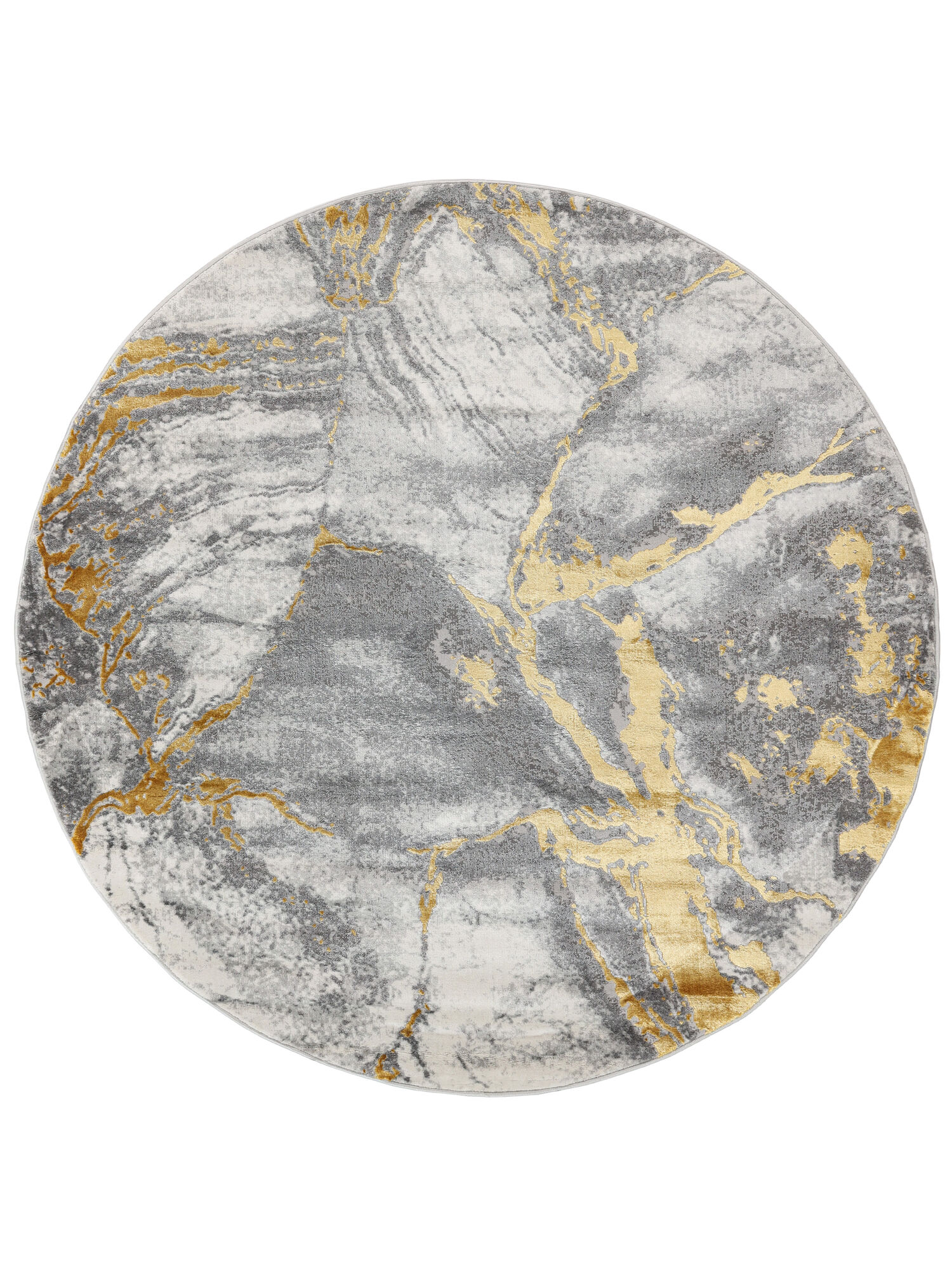 Rugvista Guld Antonie Matta - Ljusgrå / Ø 200