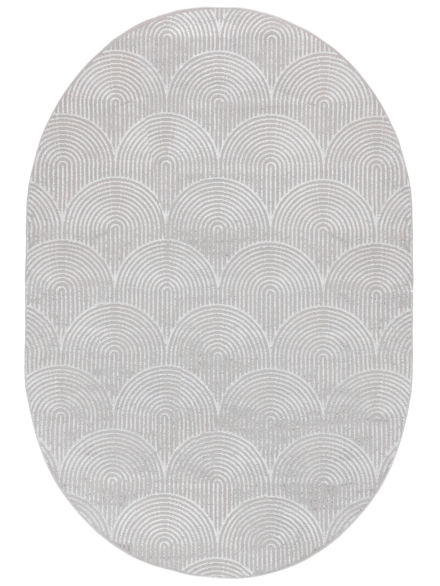 Art Deco Matta - Grå / Silvergrå 200x300