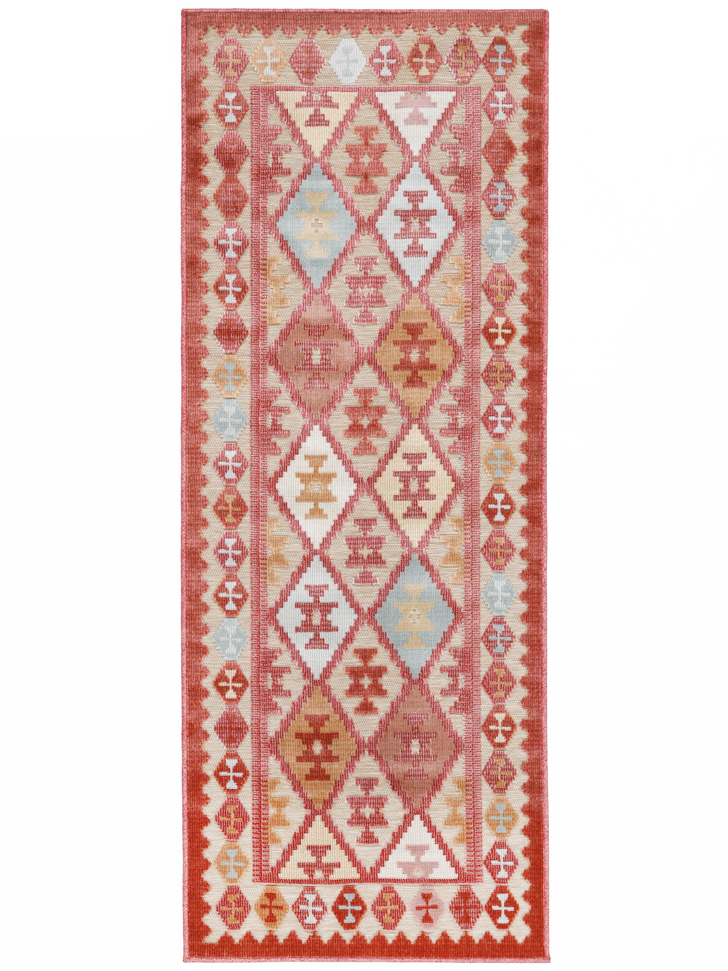 Saga Kilim Matta - Beige / Flerfärgad 80x200