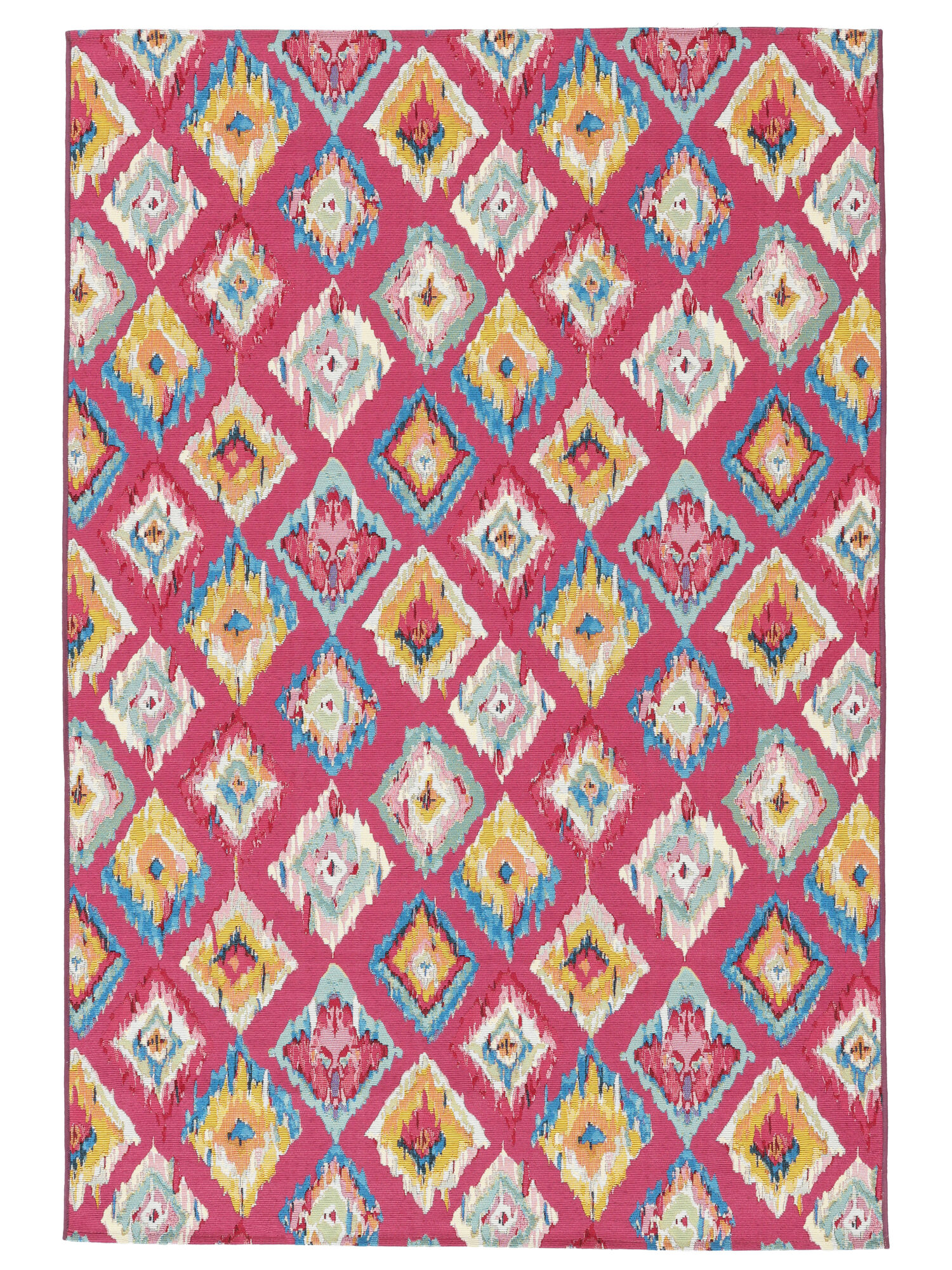 Kirra Ikat Matta - Rosa / Flerfärgad 160x230