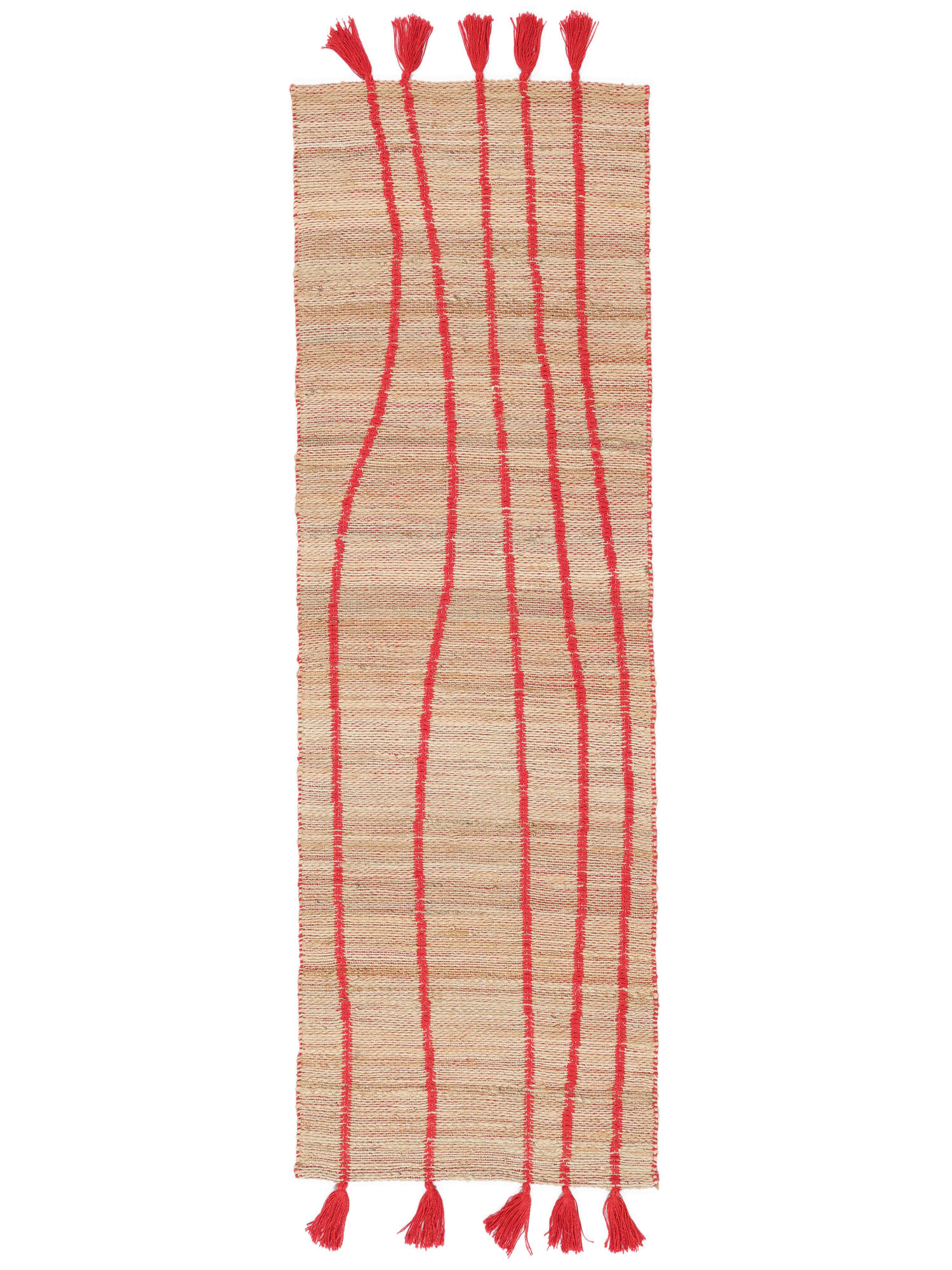 Waves Matta - Beige / R&ouml;d 80x250