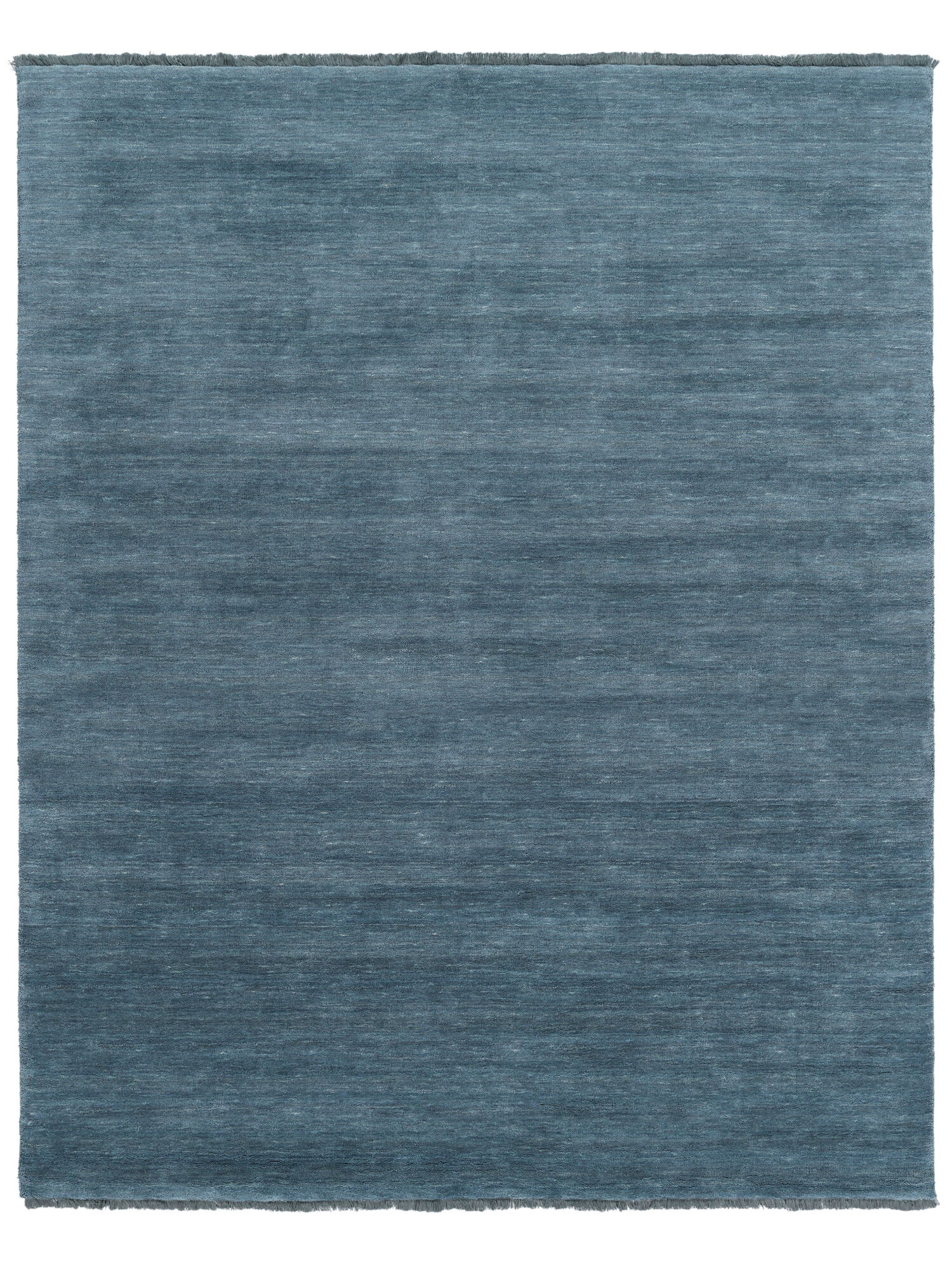 Handloom fringes Matta - Mörkturkos 200x250