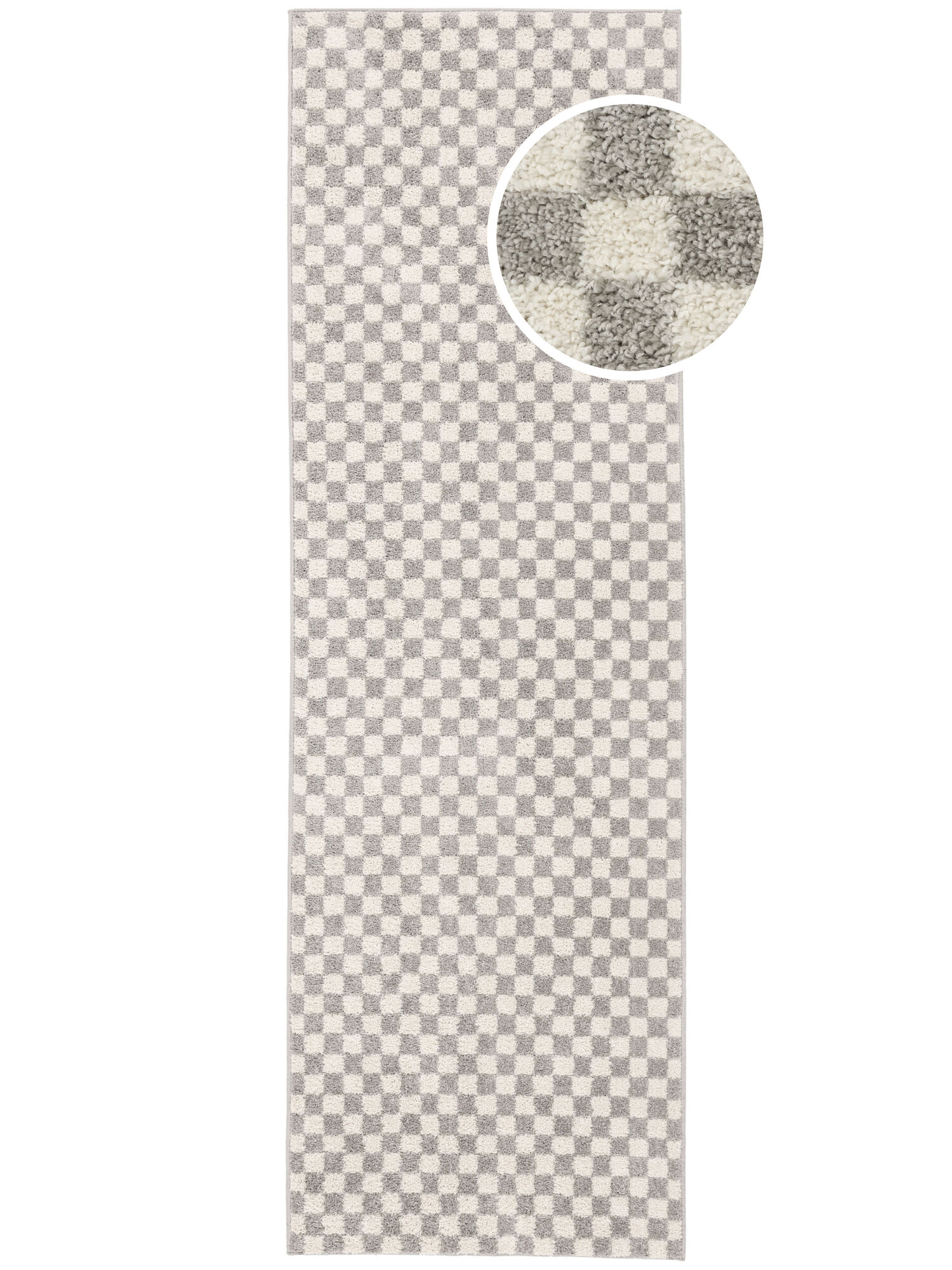 Scandina Matta - Ljusgrå / Vit 80x250