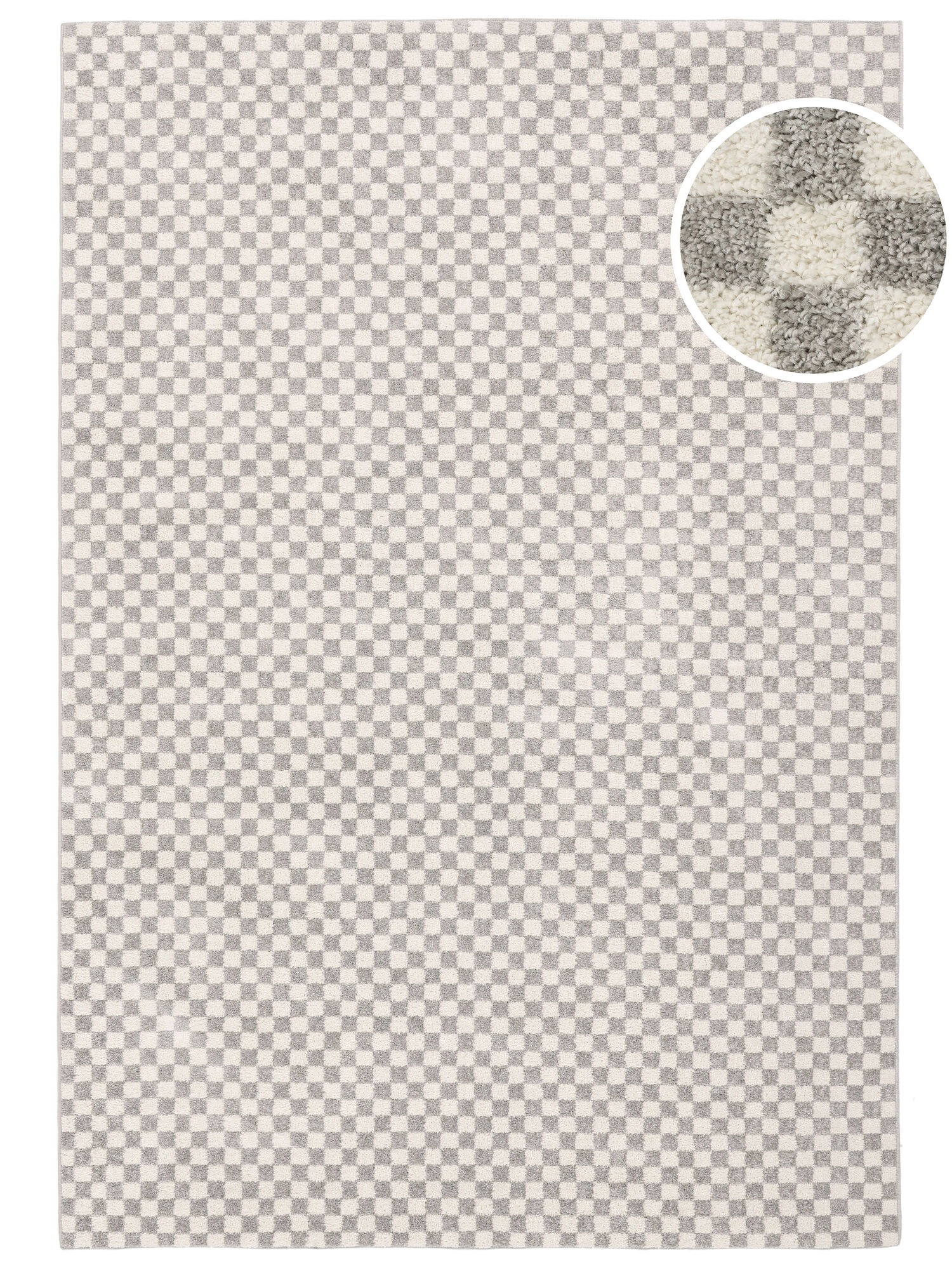 Scandina Matta - Ljusgrå / Vit 200x300