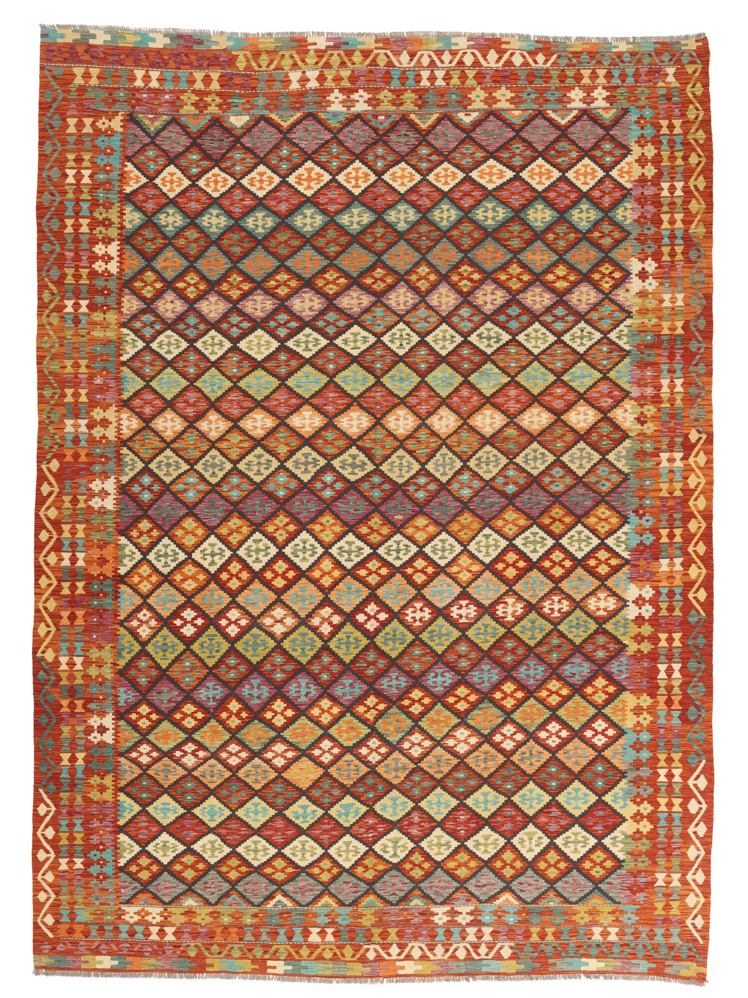 Kelim Afghan Old Stil Teppich 295×406