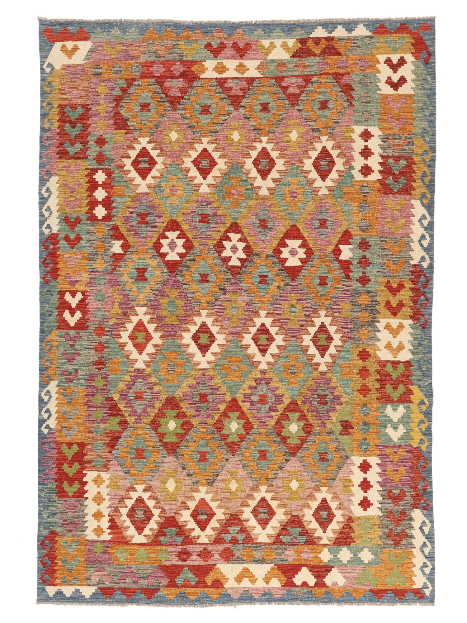 Kelim Afghan Old Stil Teppich 197×292
