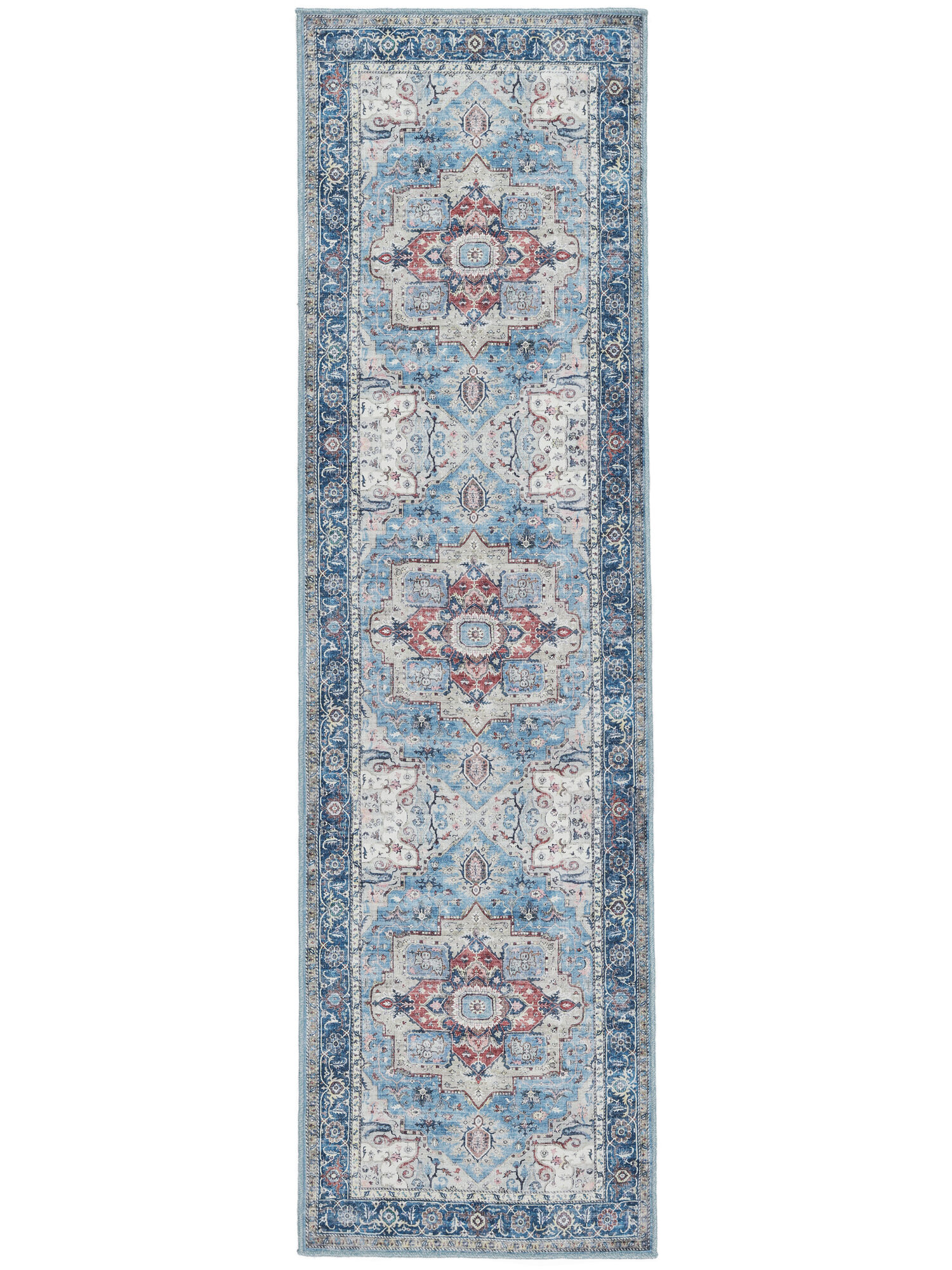 Georgia Oriental Teppich – Blau / Mehrfarbig 80×300