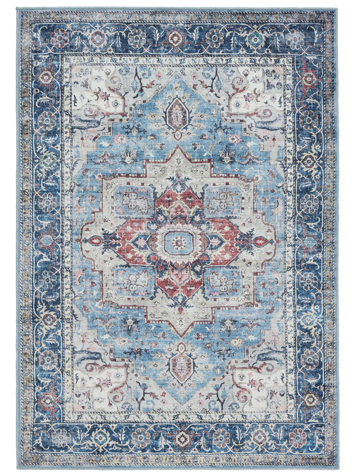 Georgia Oriental Teppich – Blau / Mehrfarbig 160×230
