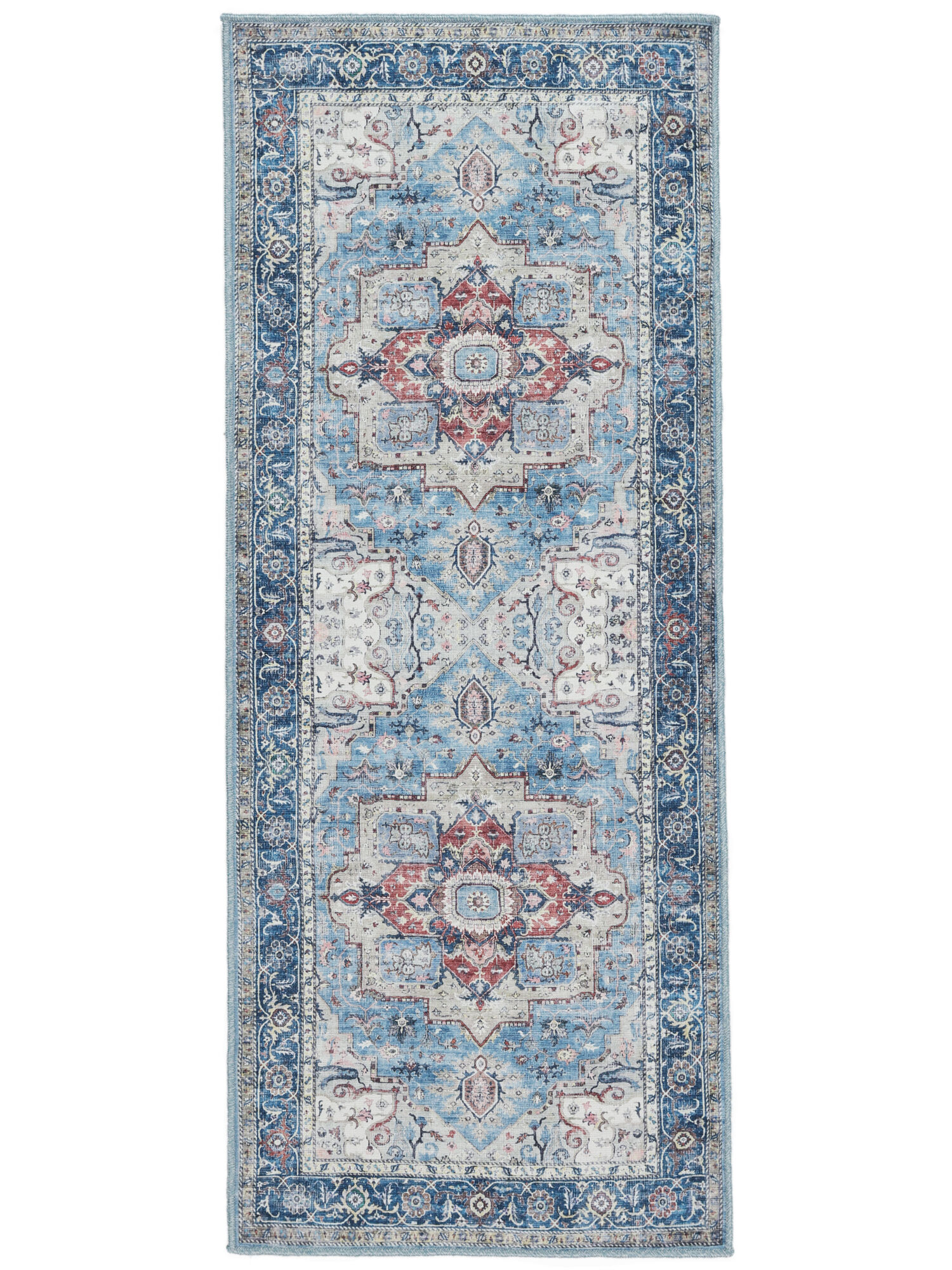 Georgia Oriental Teppich – Blau / Mehrfarbig 80×200