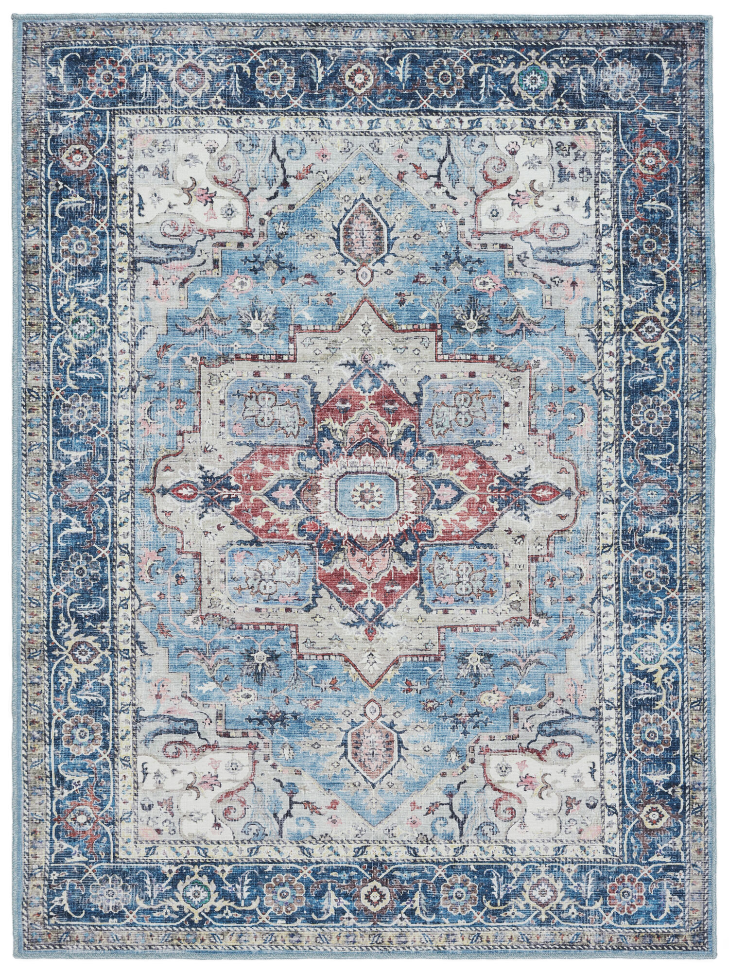Georgia Oriental Teppich – Blau / Mehrfarbig 300×400