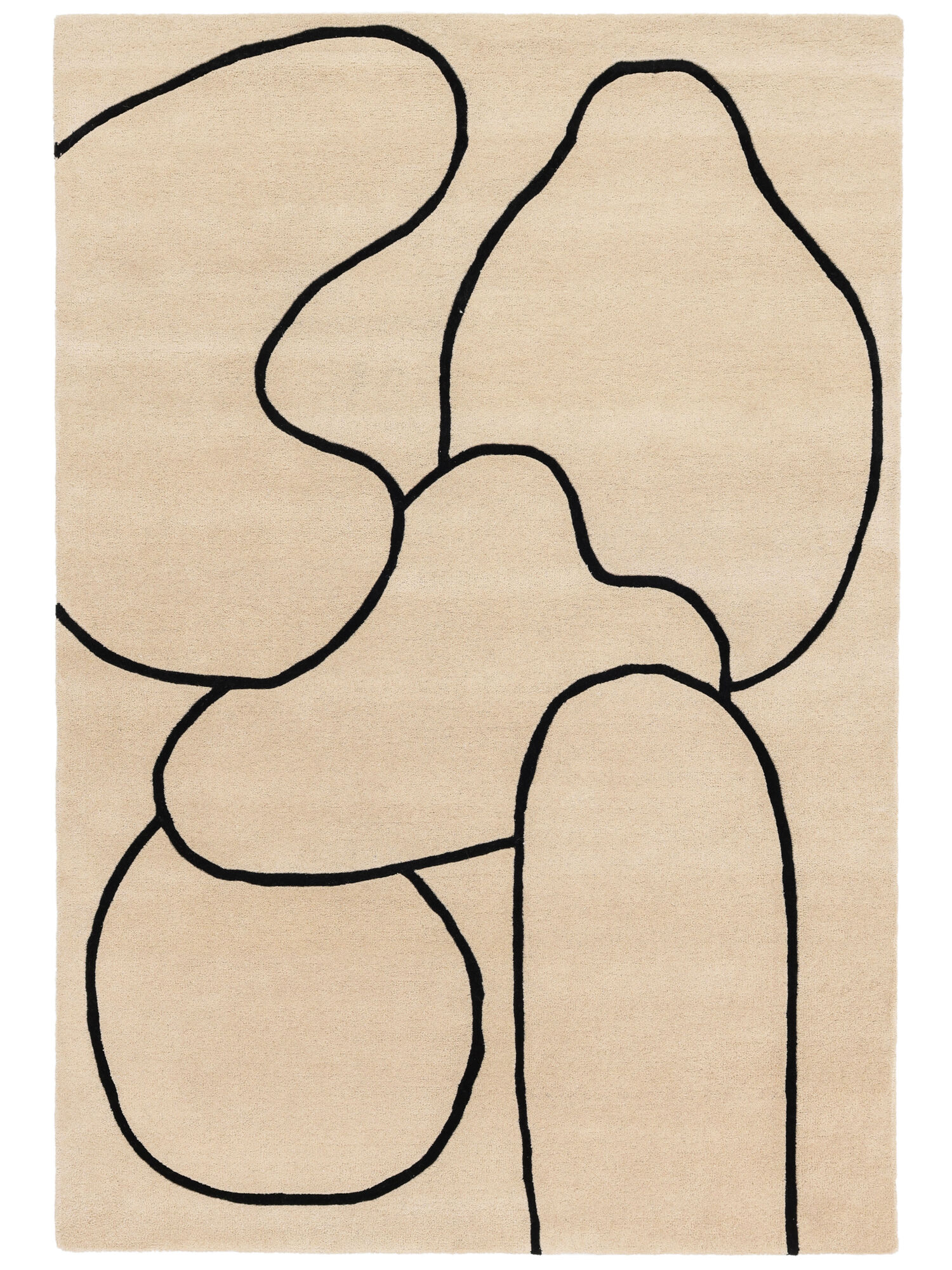 Sirene Matta - Beige / Svart 140x200