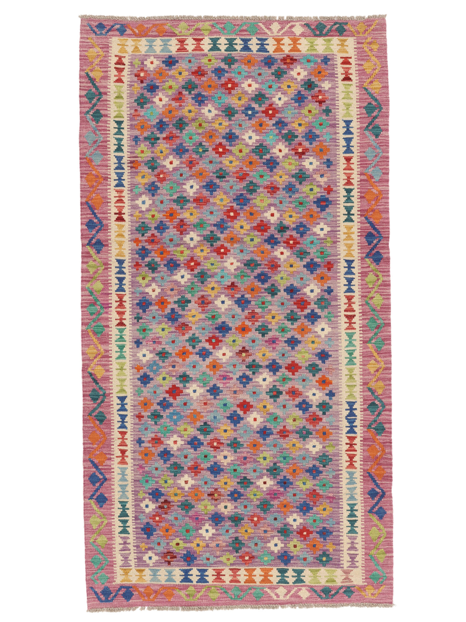 Kelim Afghan Old Stil Teppich 101×193