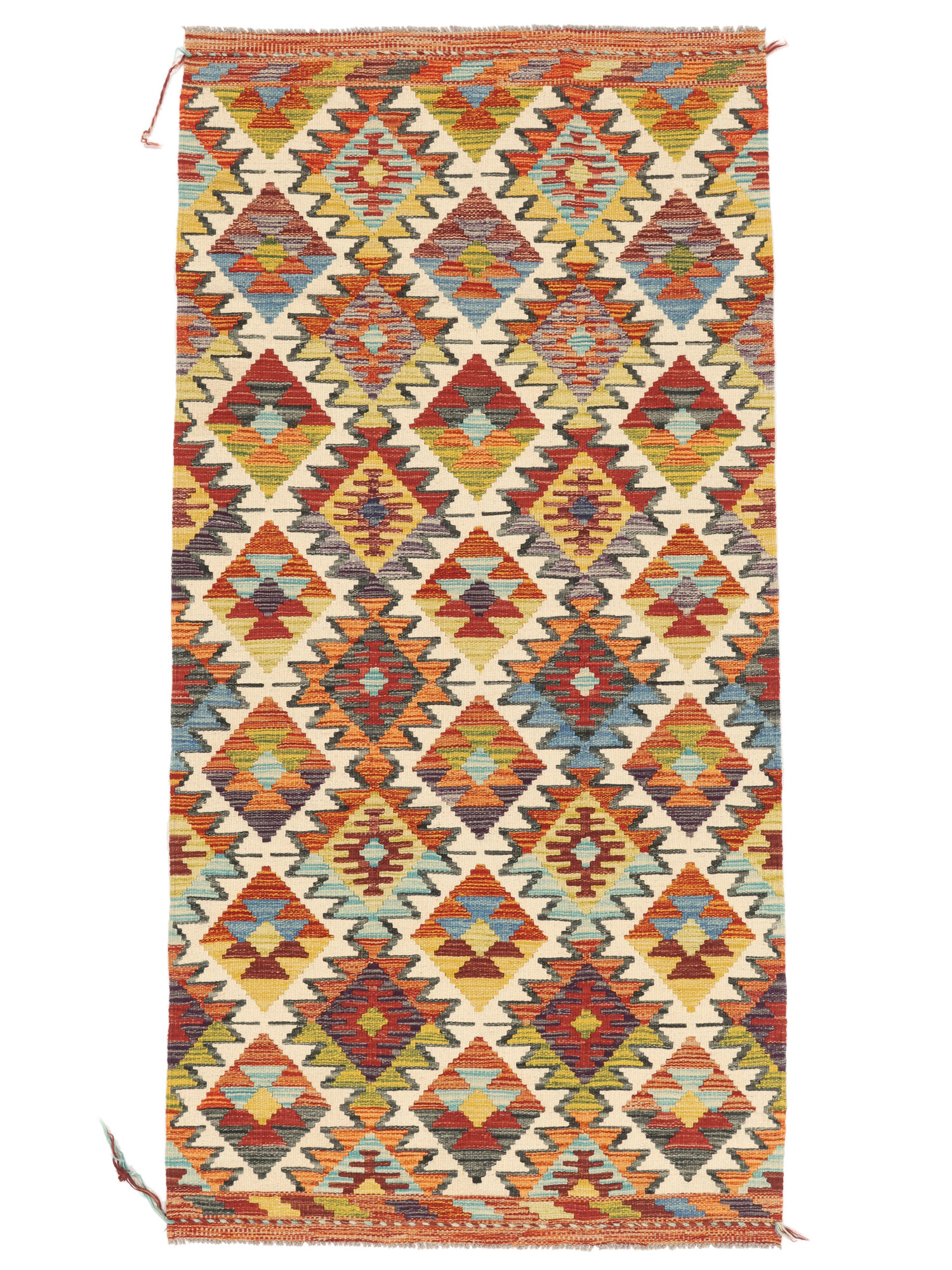 Kelim Afghan Old Stil Teppich 99×198