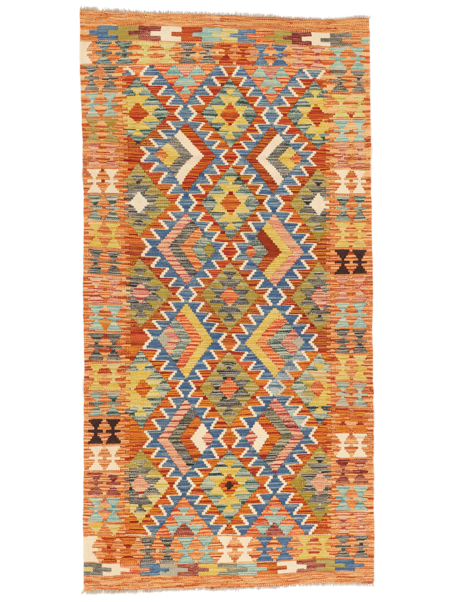 Kelim Afghan Old Stil Teppich 100×198