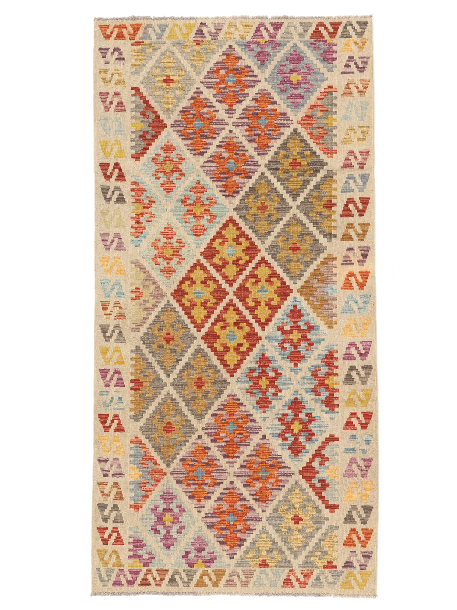 Kelim Afghan Old Stil Teppich 102×209