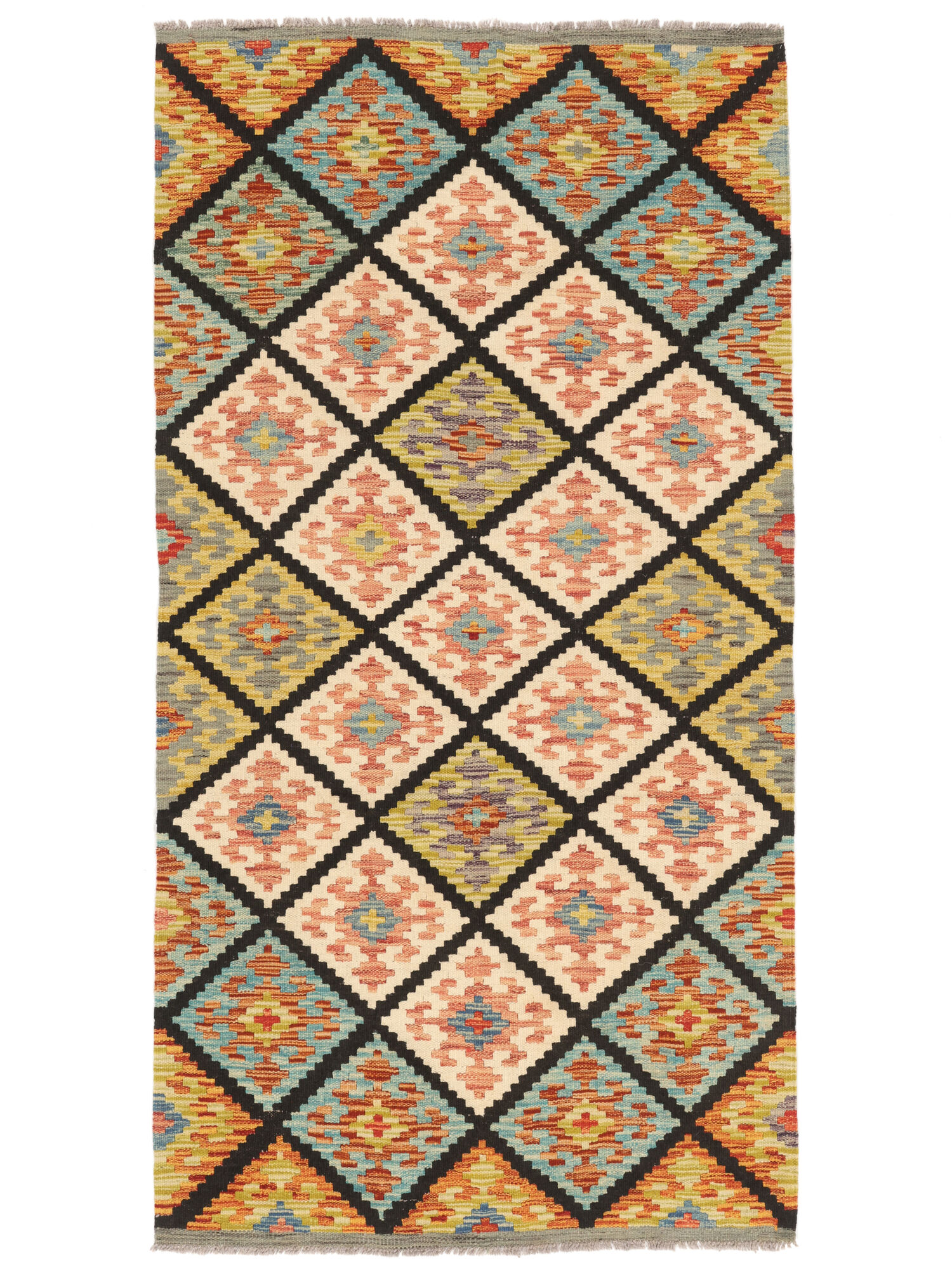 Kelim Afghan Old Stil Teppich 102×194