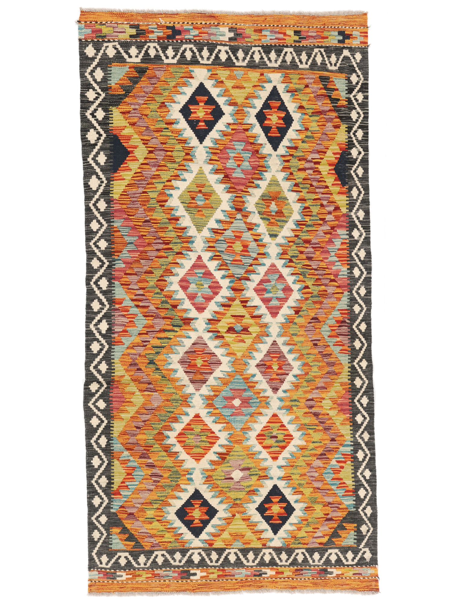 Kelim Afghan Old Stil Teppich 101×205