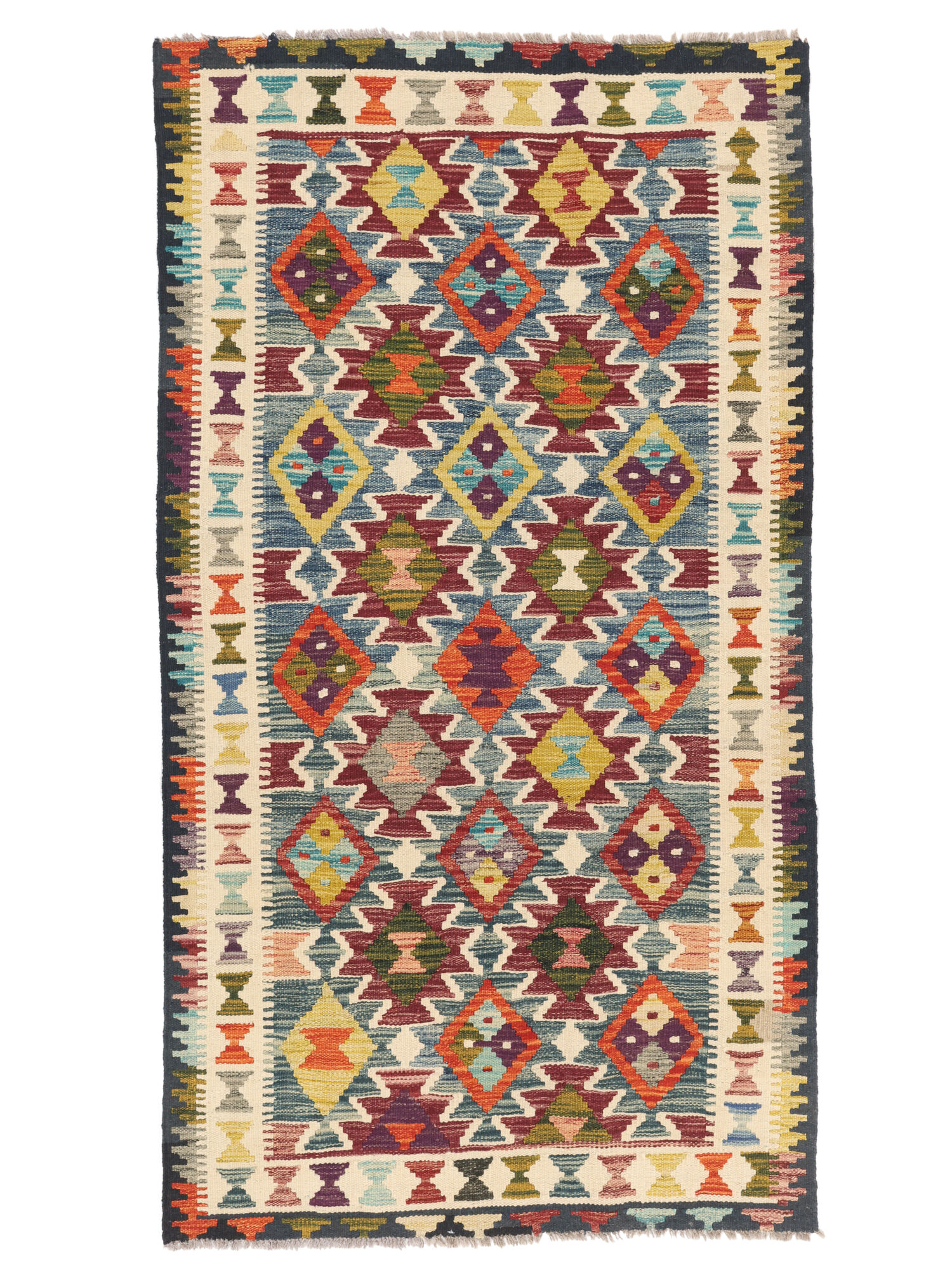 Kelim Afghan Old Stil Teppich 99×182
