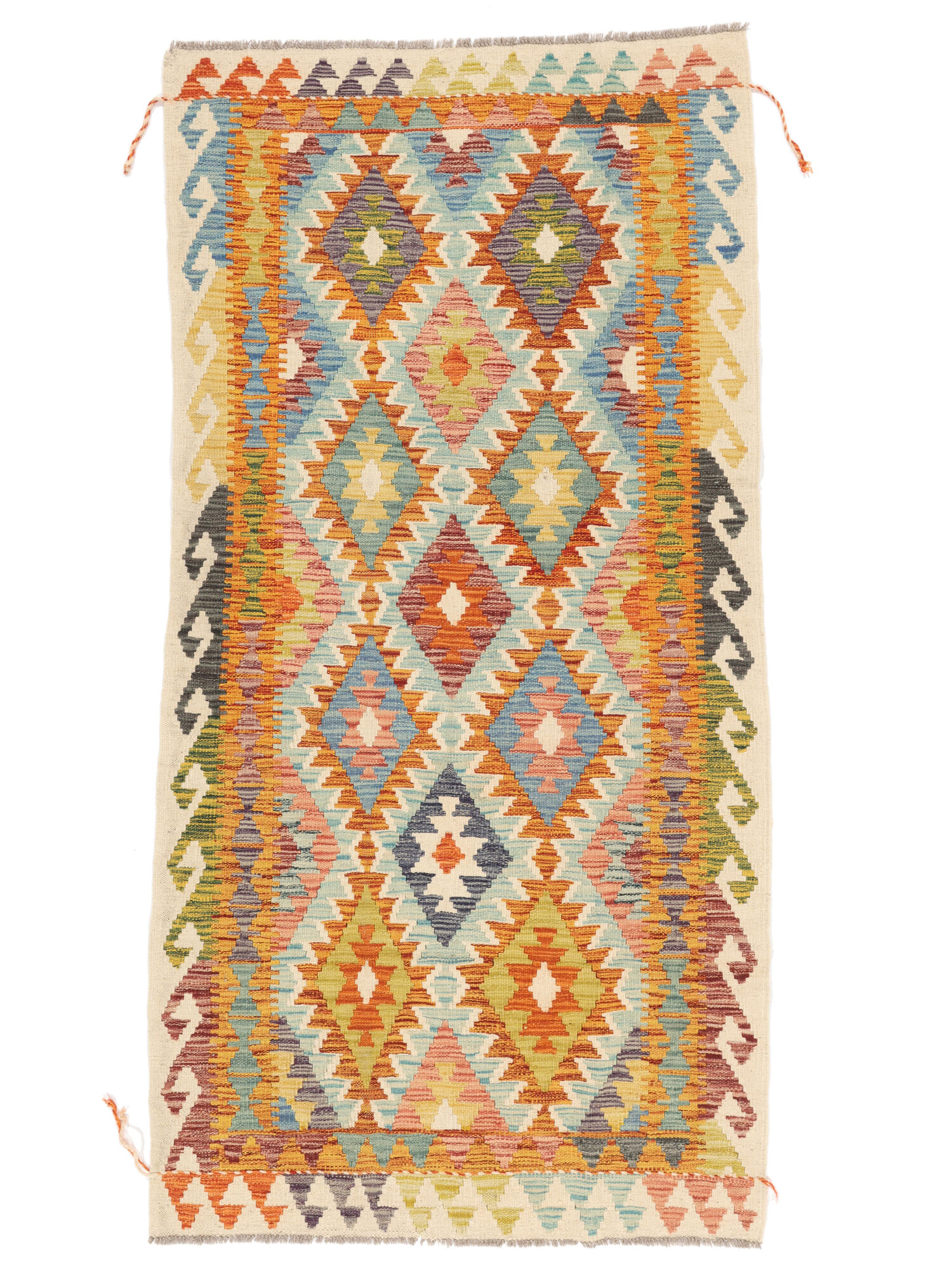 Kelim Afghan Old Stil Teppich 101×203