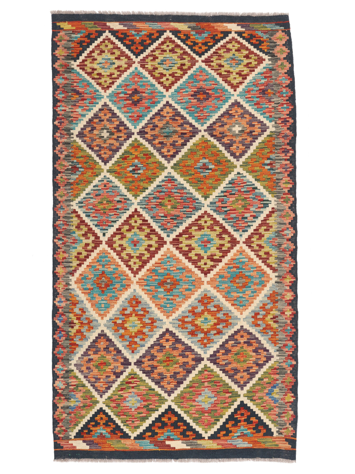 Kelim Afghan Old Stil Teppich 101×185