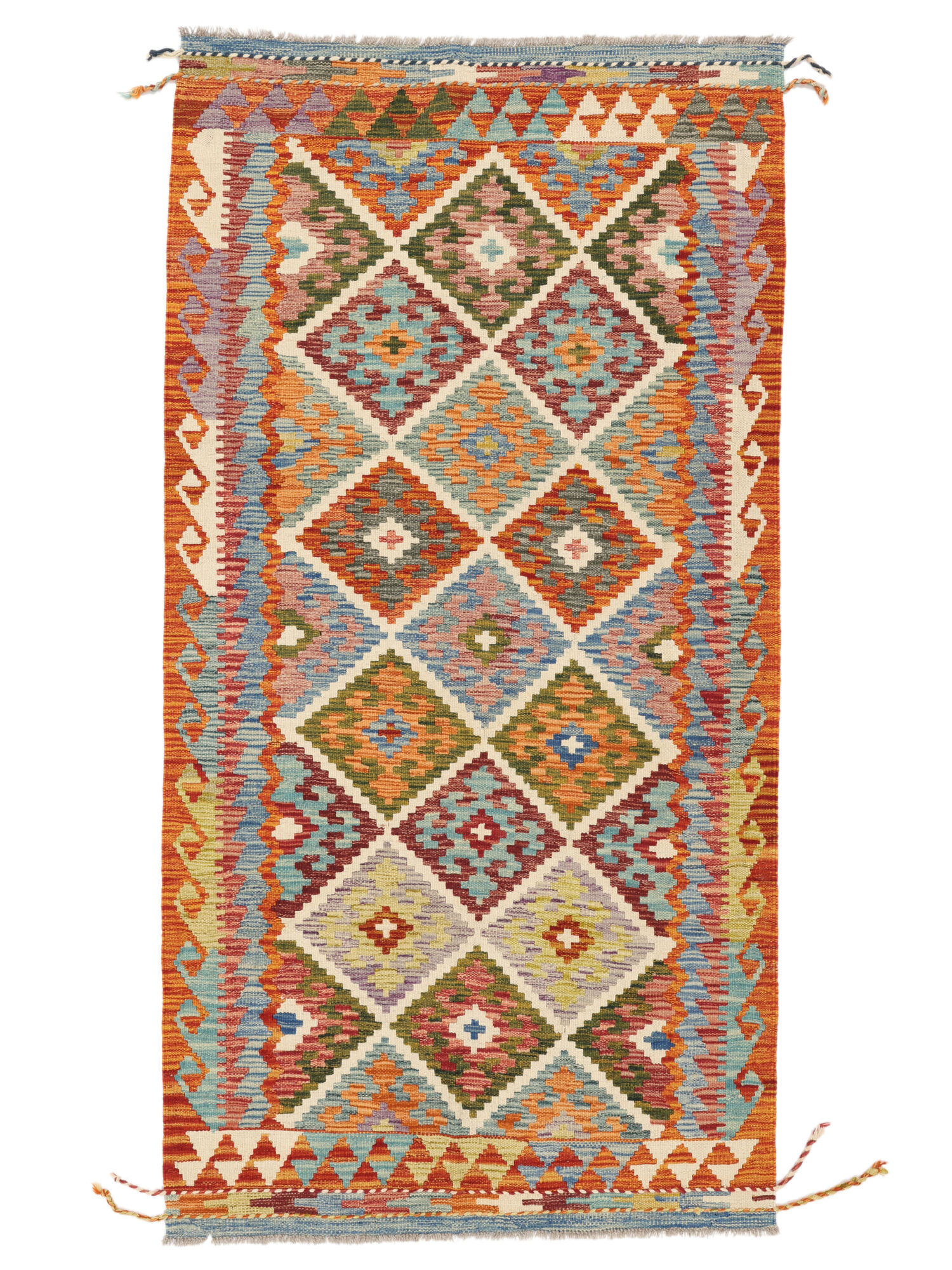 Kelim Afghan Old Stil Teppich 102×200